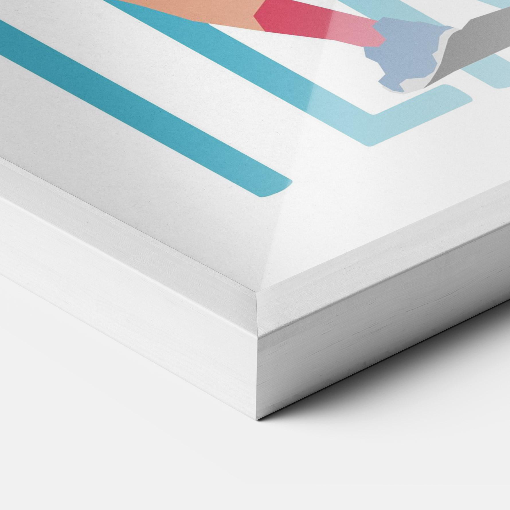 Gerahmte Poster Tennis Ball Jump mockup 3