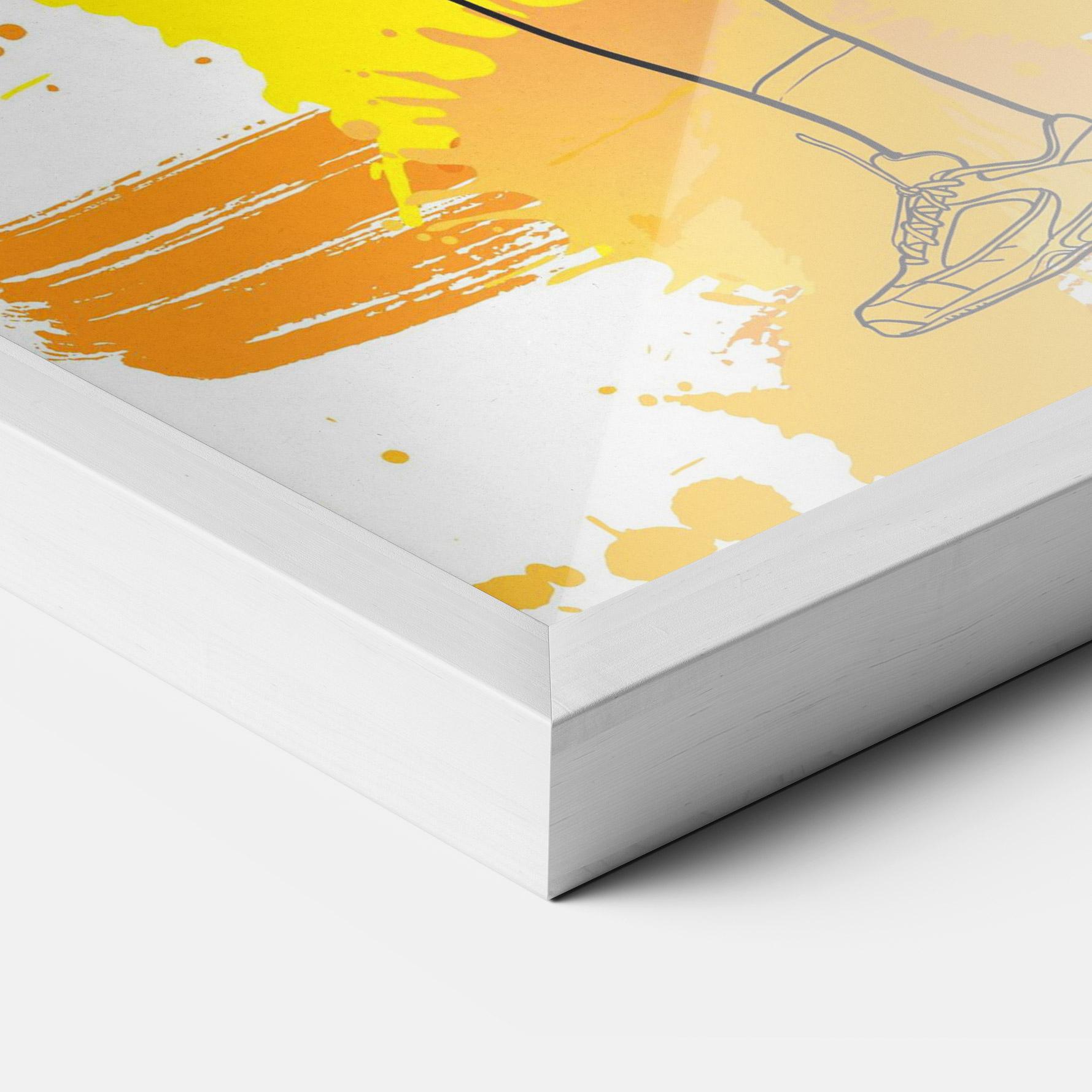 Gerahmte Poster Yellow Art Tennis mockup 3