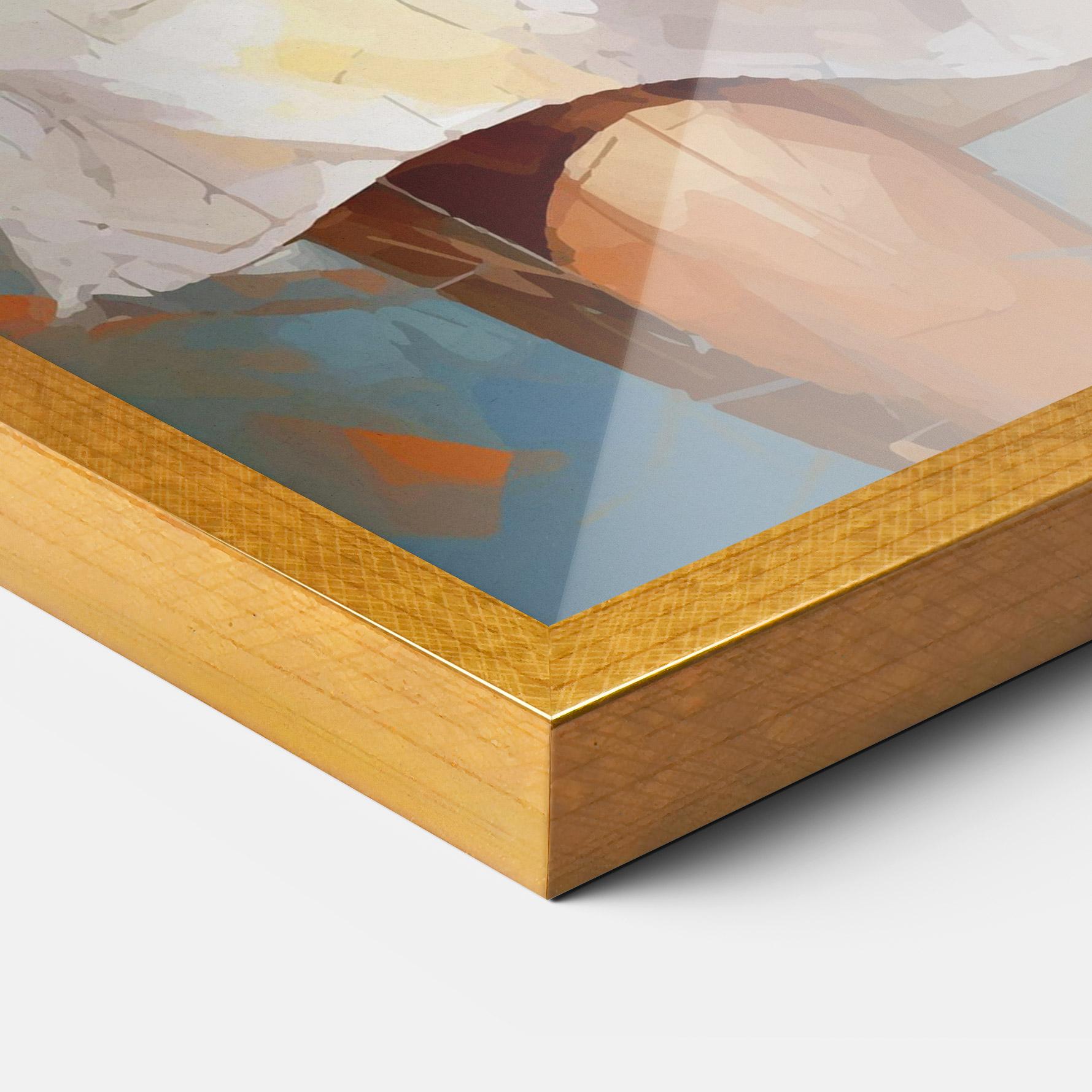 Gerahmte Poster Blonde Tennis Girl mockup 3