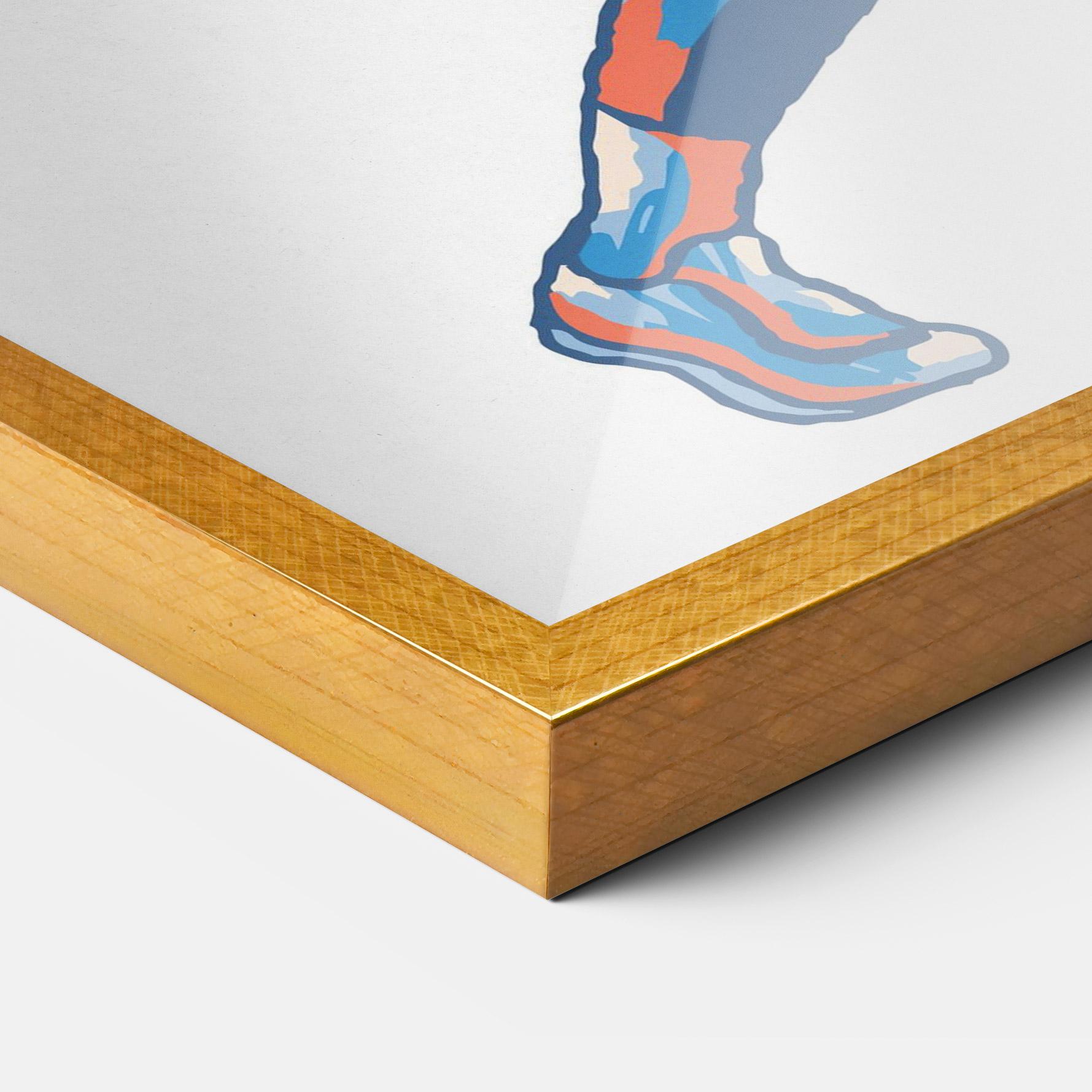 Gerahmte Poster Blue Red Tennis mockup 3