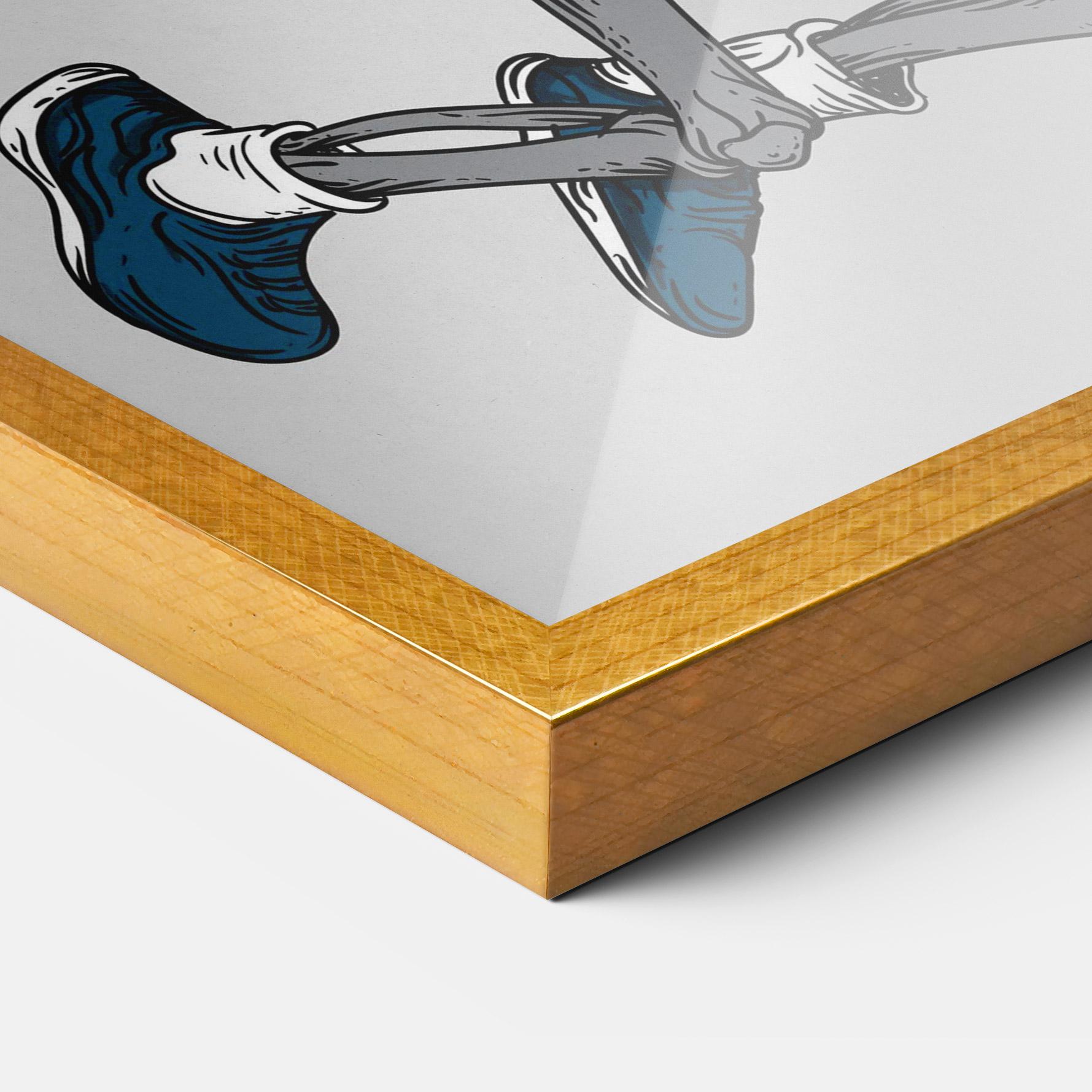 Gerahmte Poster Blue Skull Tennis mockup 3