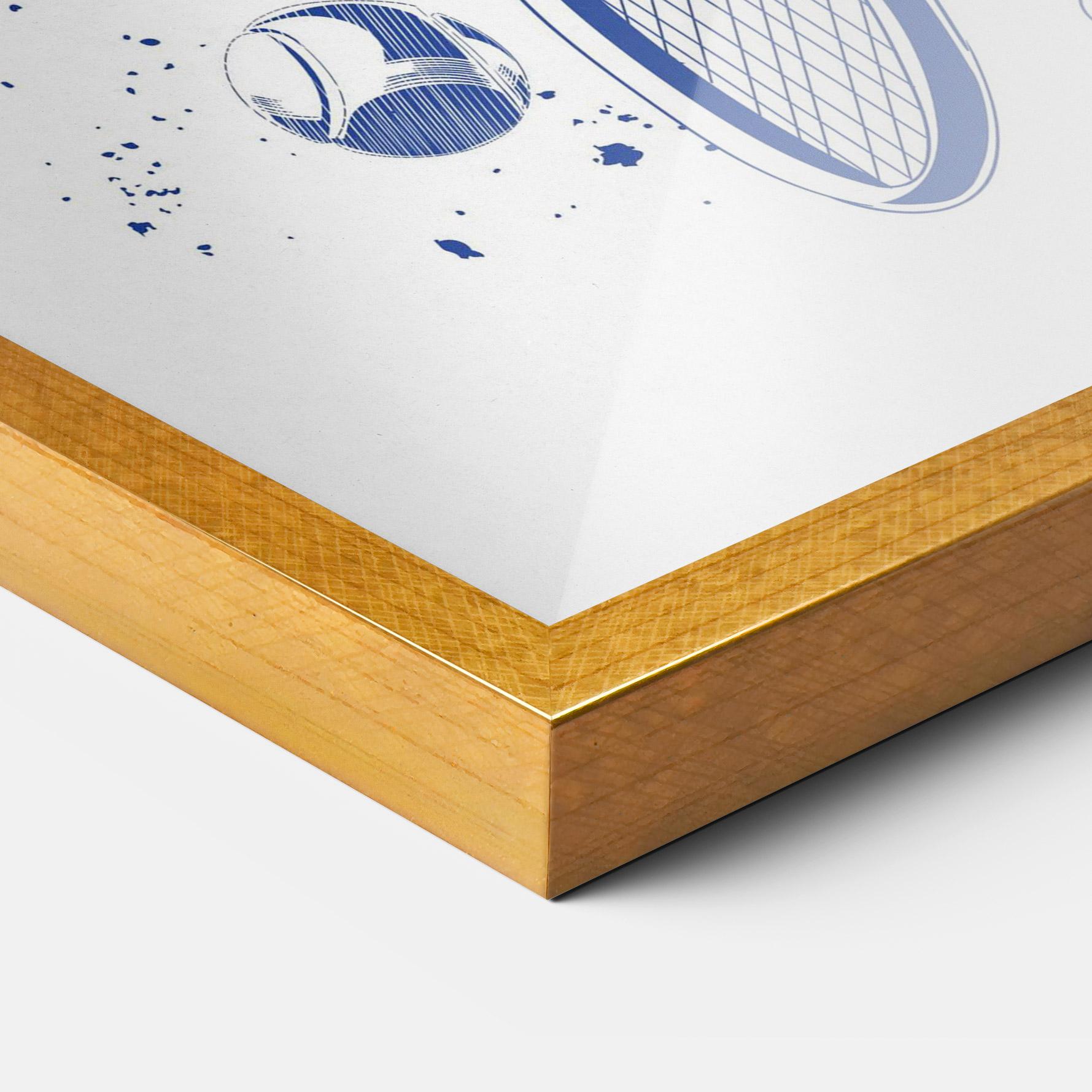 Gerahmte Poster Blue Tennis mockup 3