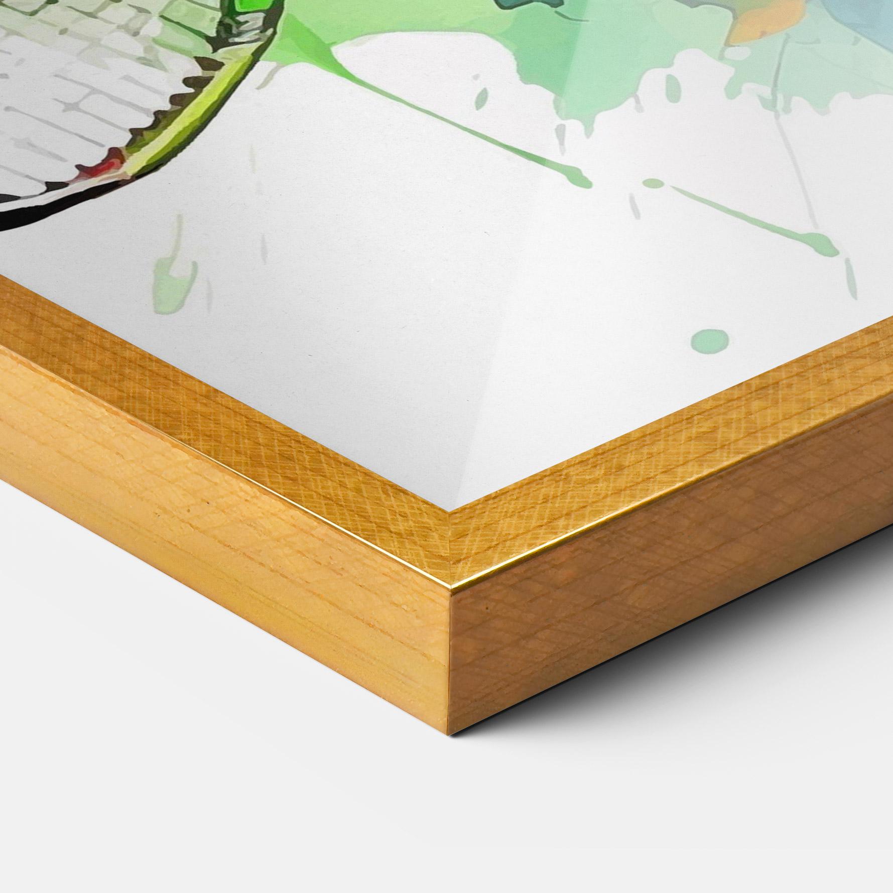 Gerahmte Poster Green Blue Tennis mockup 3