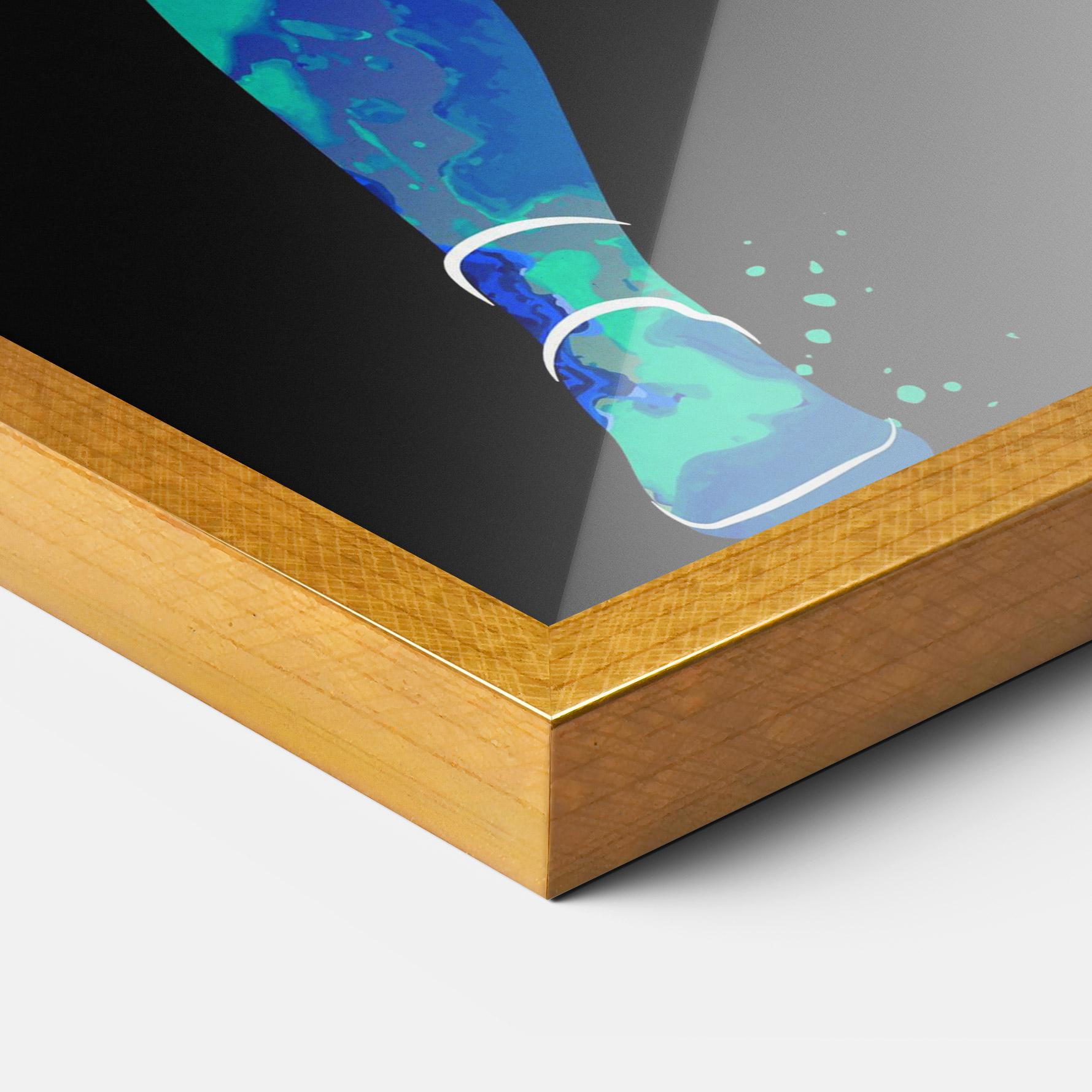 Gerahmte Poster Green Orange Tennis mockup 3