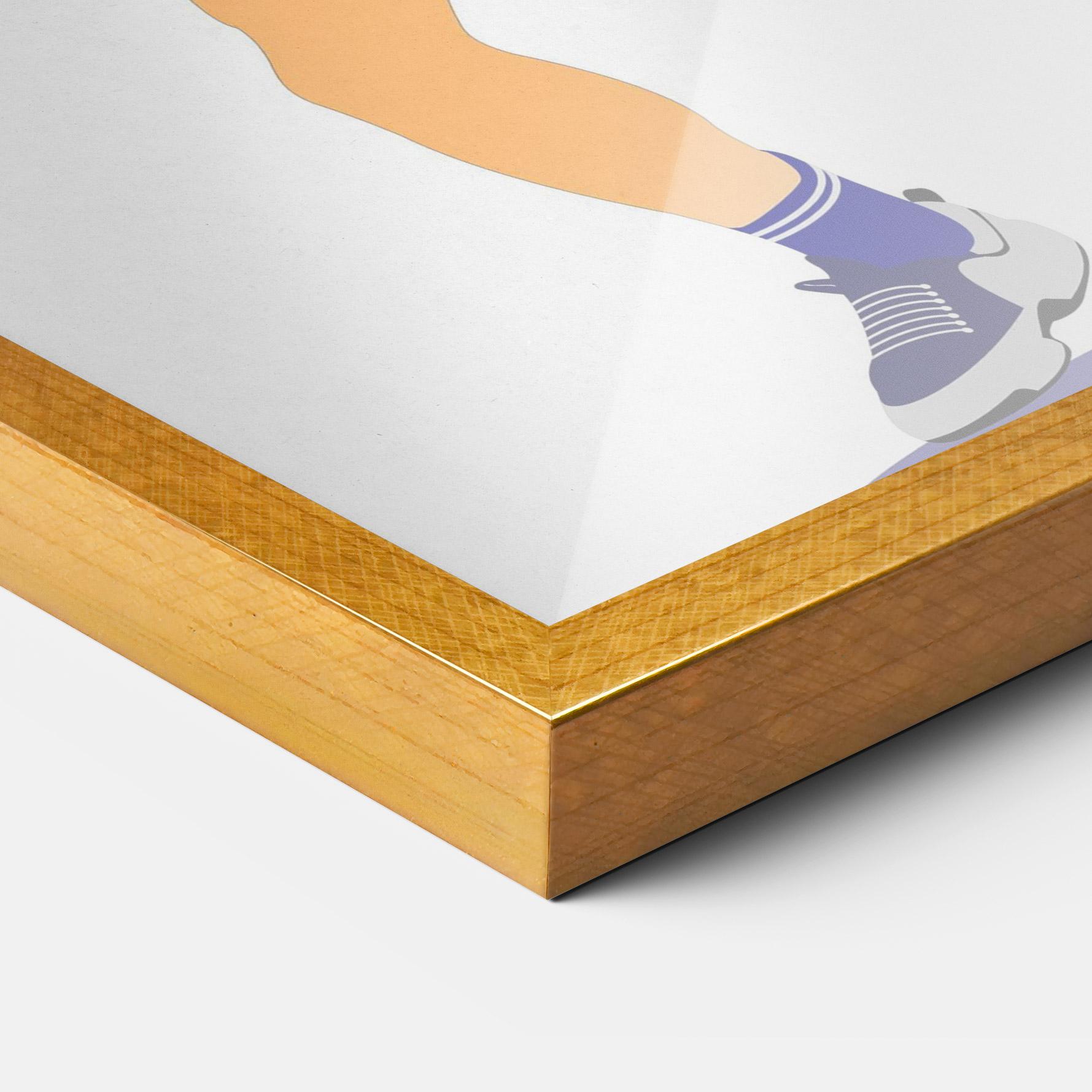 Gerahmte Poster Orange Tennis Player mockup 3