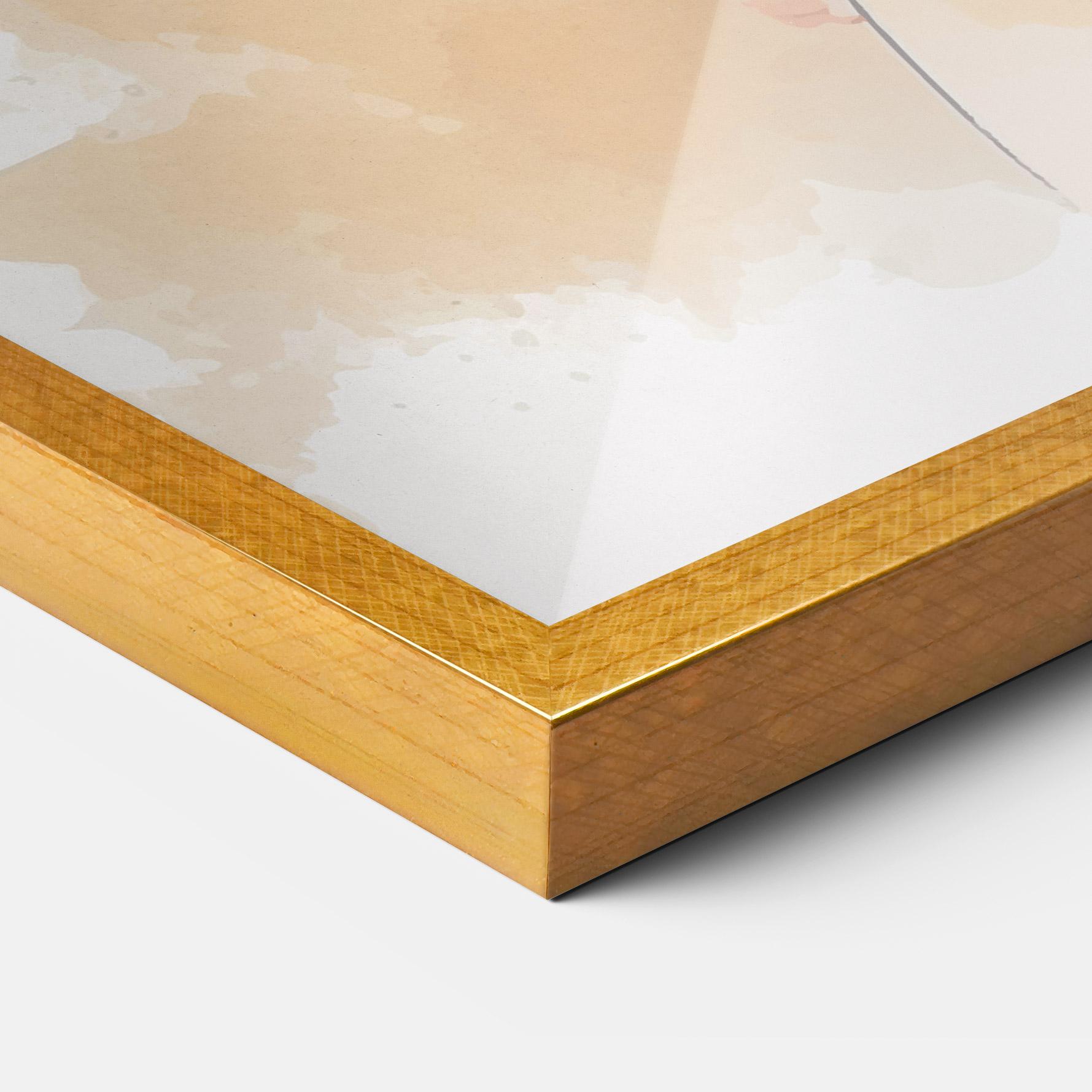 Gerahmte Poster Orange Watercolor Tennis mockup 3