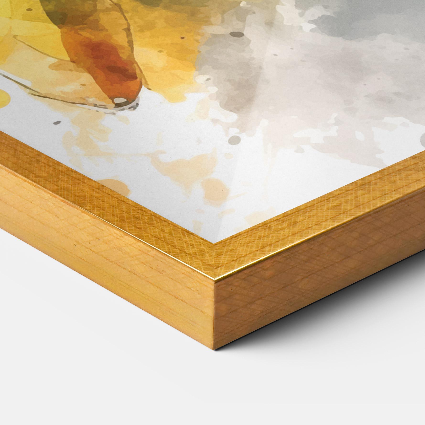 Gerahmte Poster Player Watercolor mockup 3