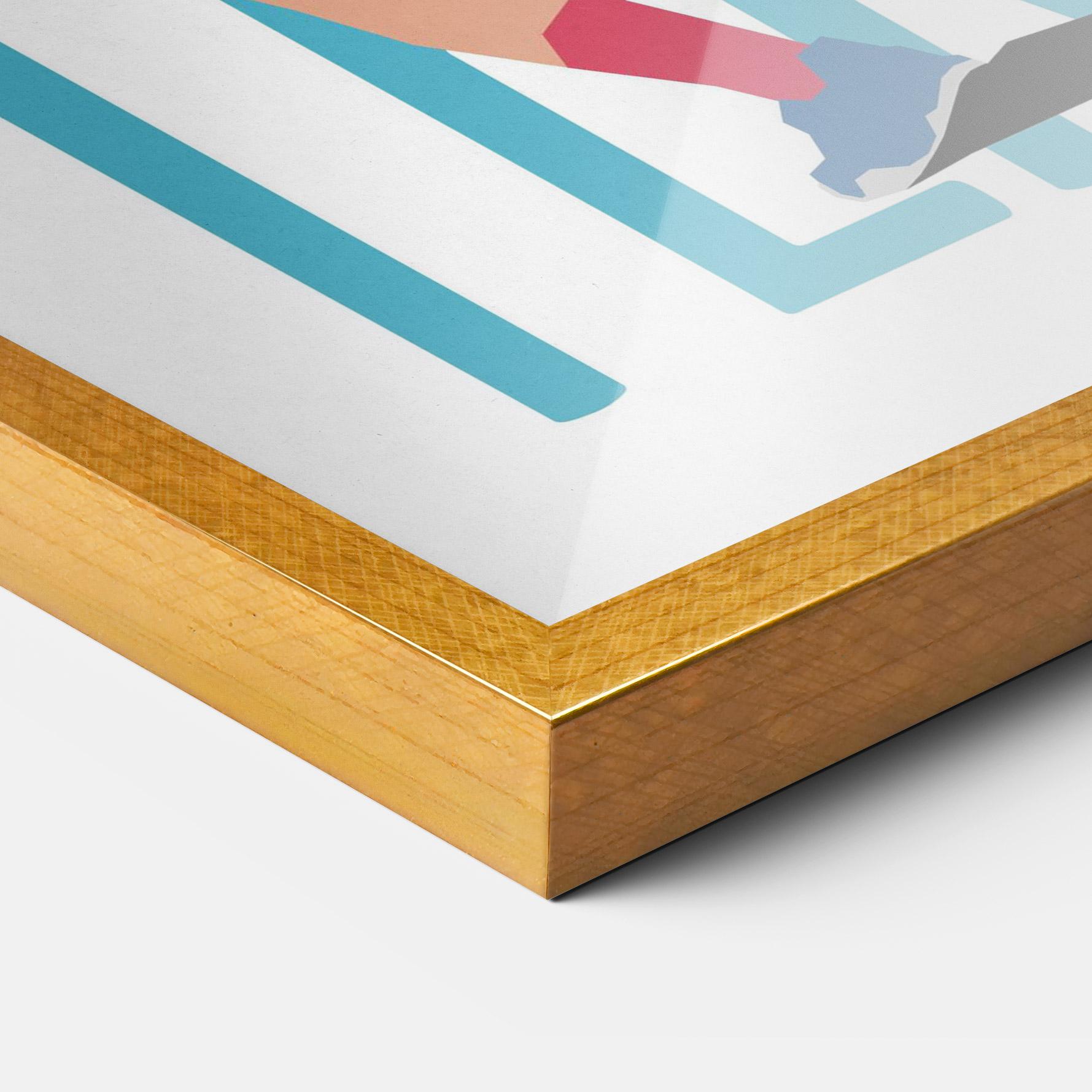 Gerahmte Poster Tennis Ball Jump mockup 3