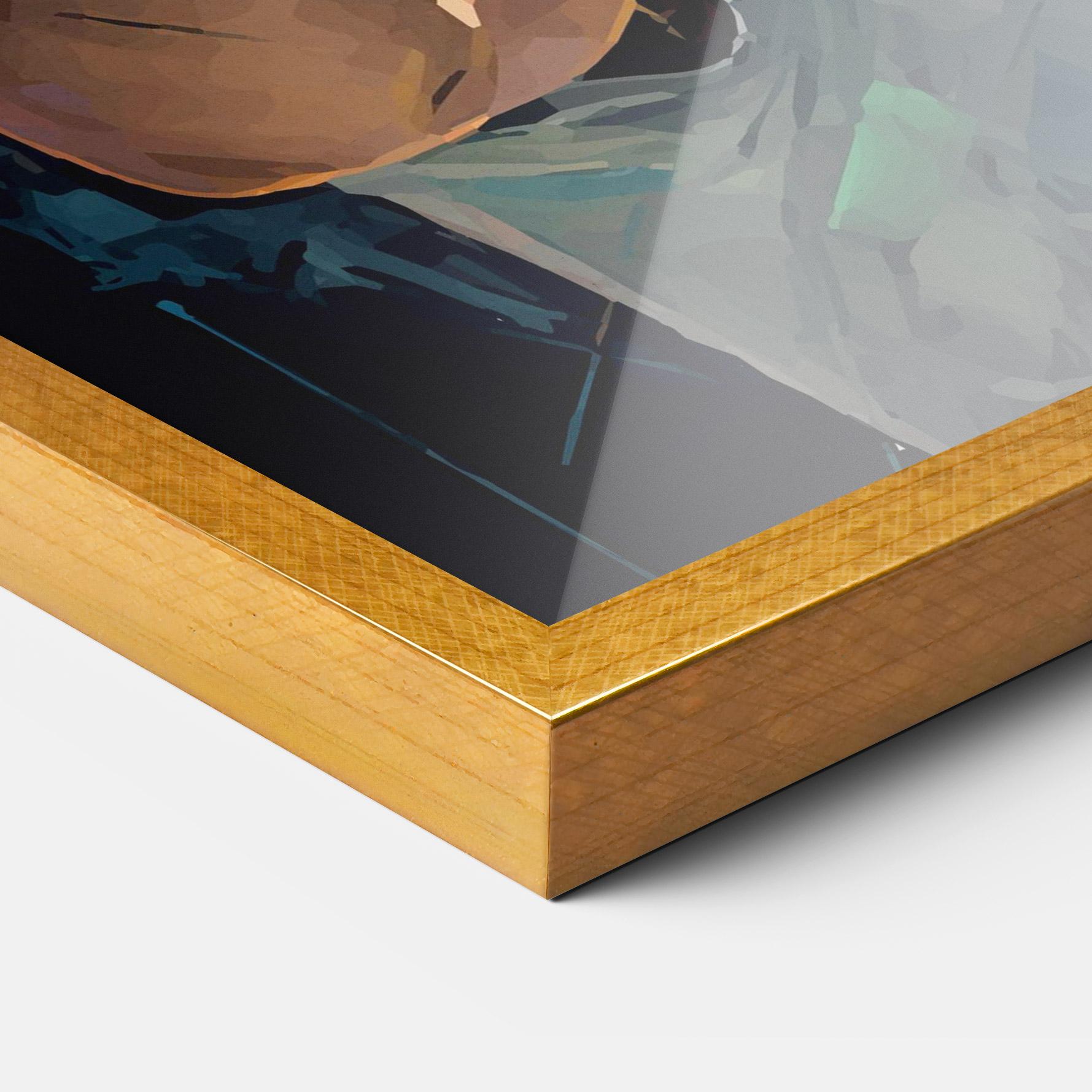 Gerahmte Poster Tennis Player Art mockup 3