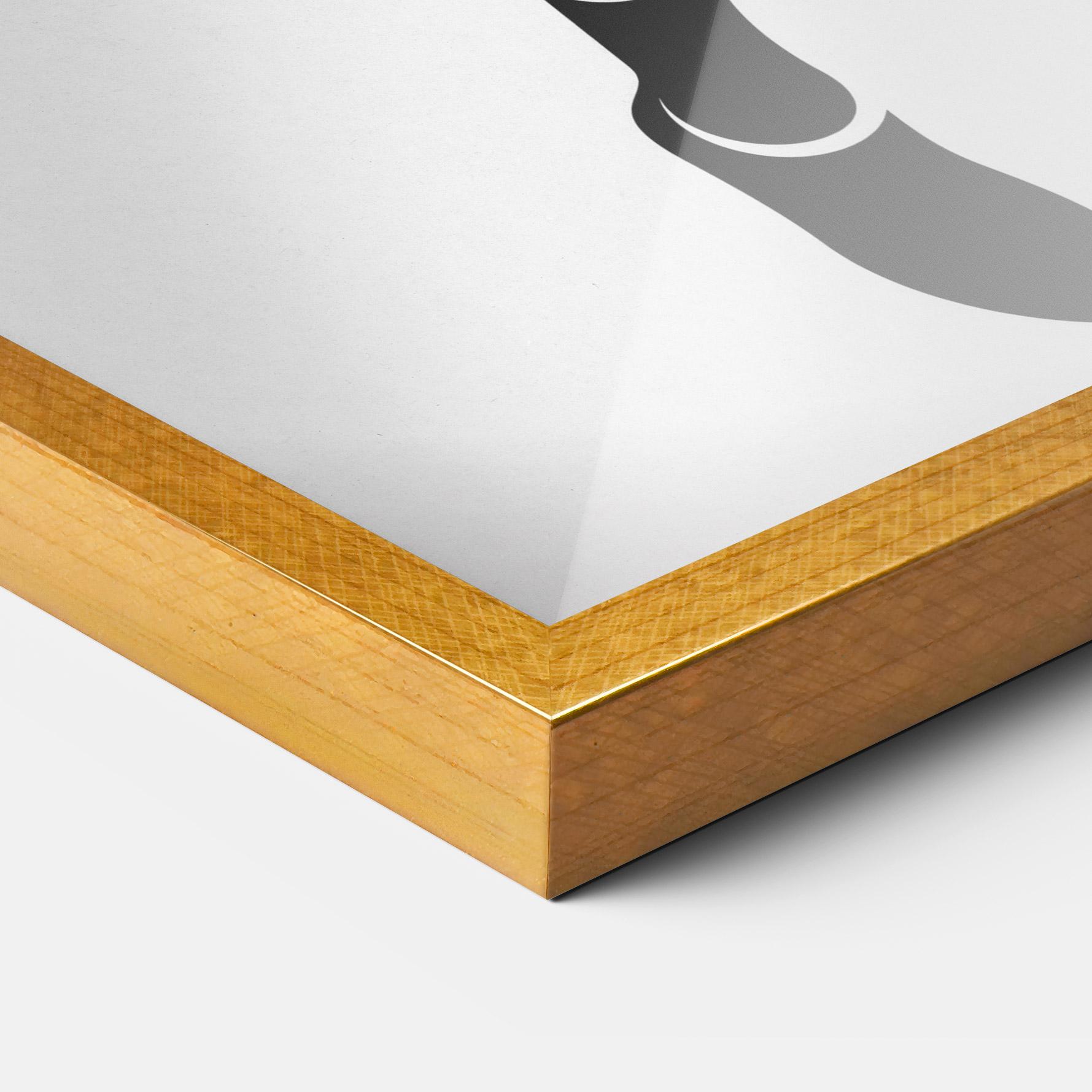 Gerahmte Poster Tennis Player Line mockup 3