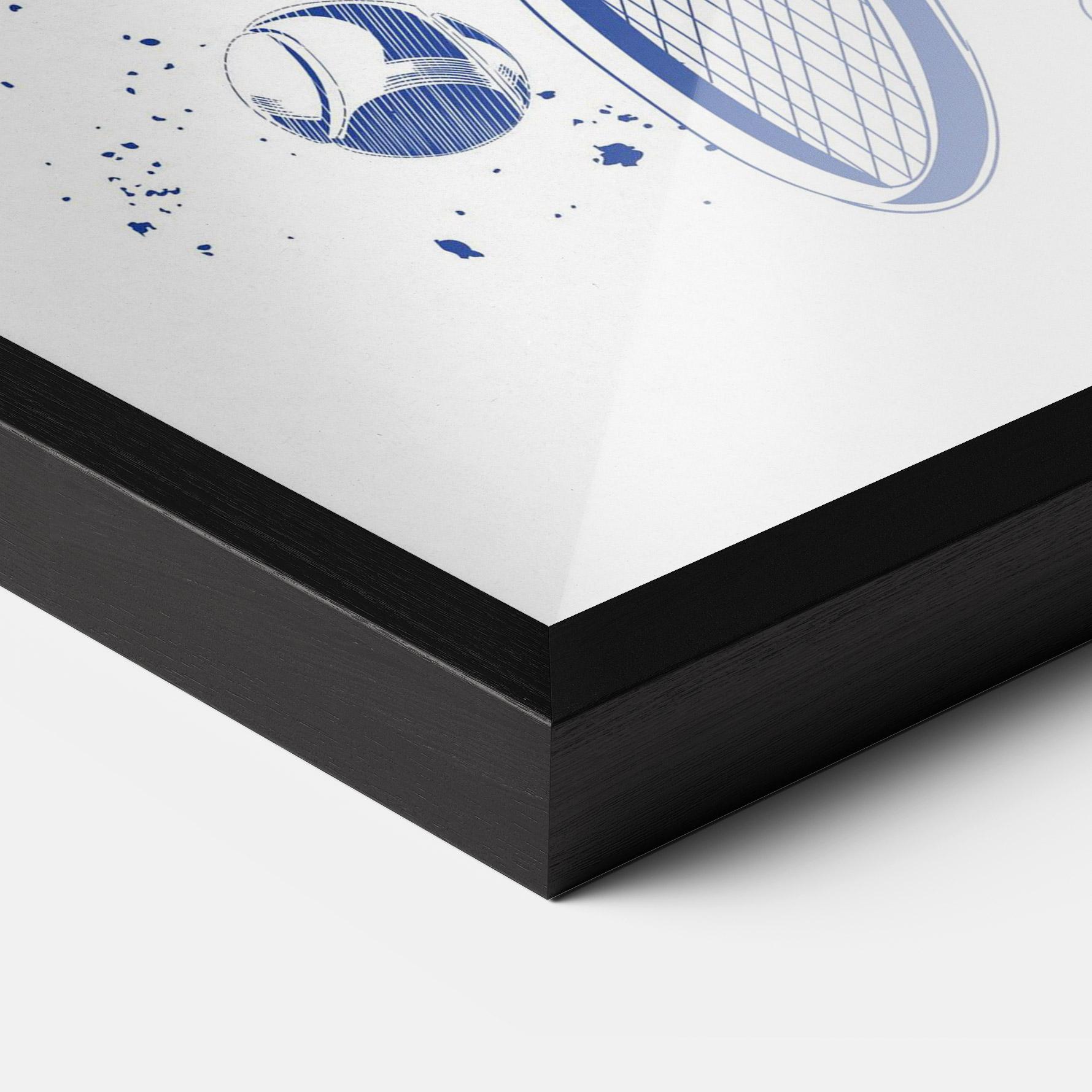 Gerahmte Poster Blue Tennis mockup 3