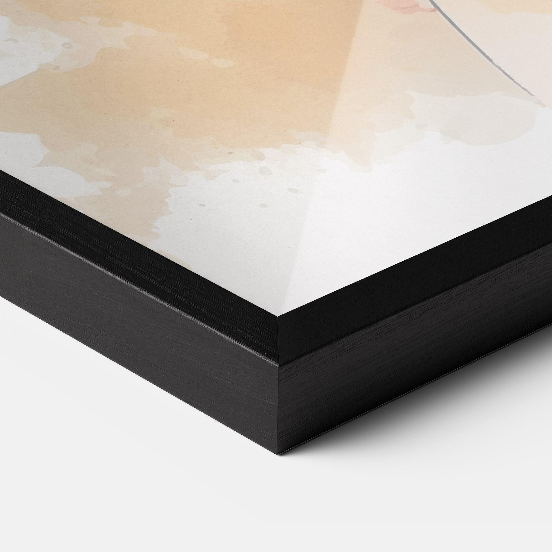 Gerahmte Poster Orange Watercolor Tennis mockup 3