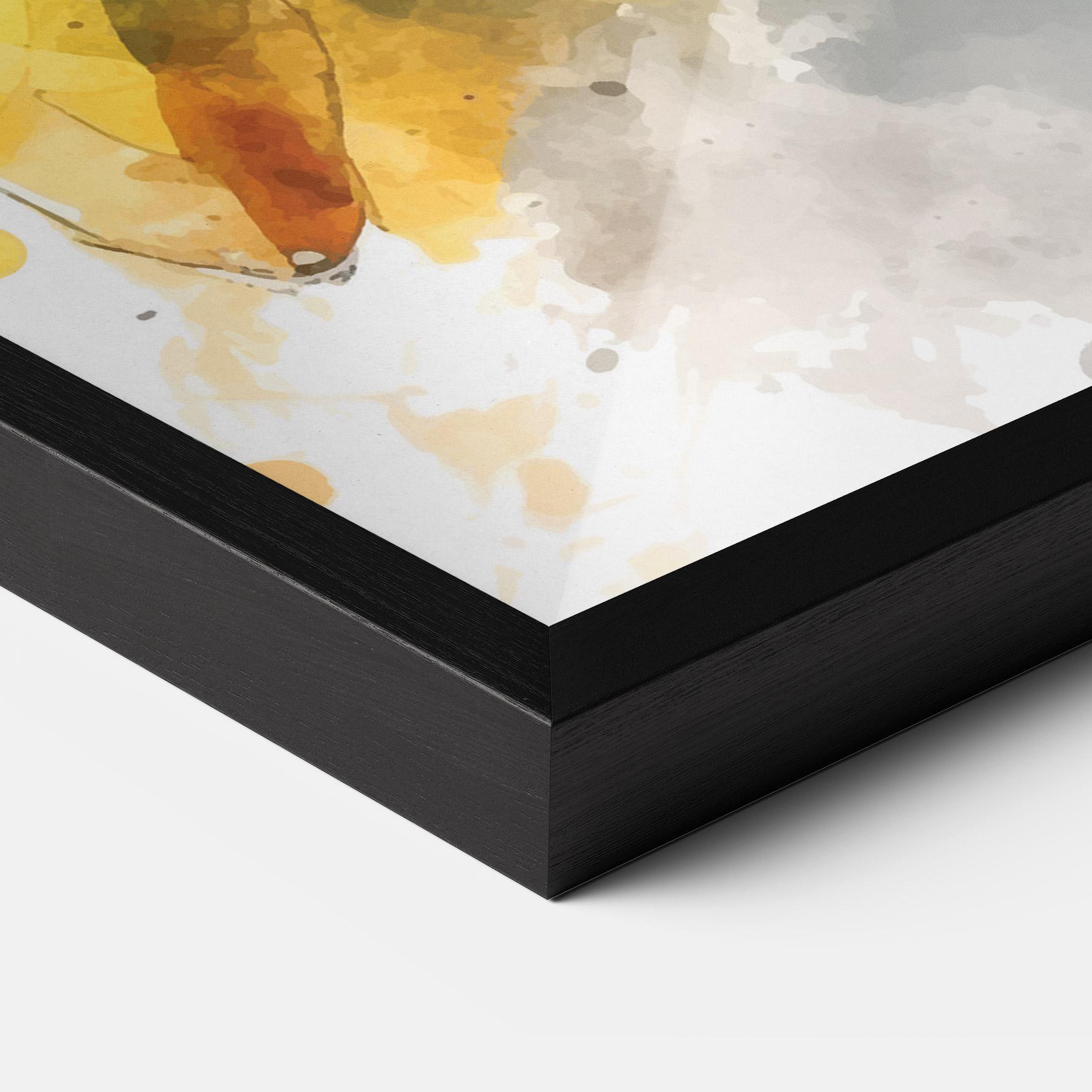 Gerahmte Poster Player Watercolor mockup 3