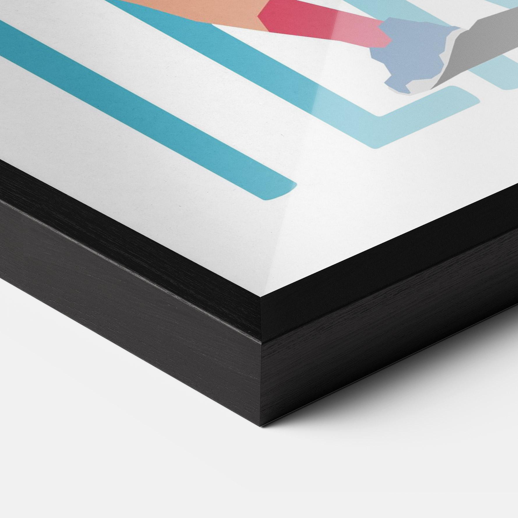 Gerahmte Poster Tennis Ball Jump mockup 3