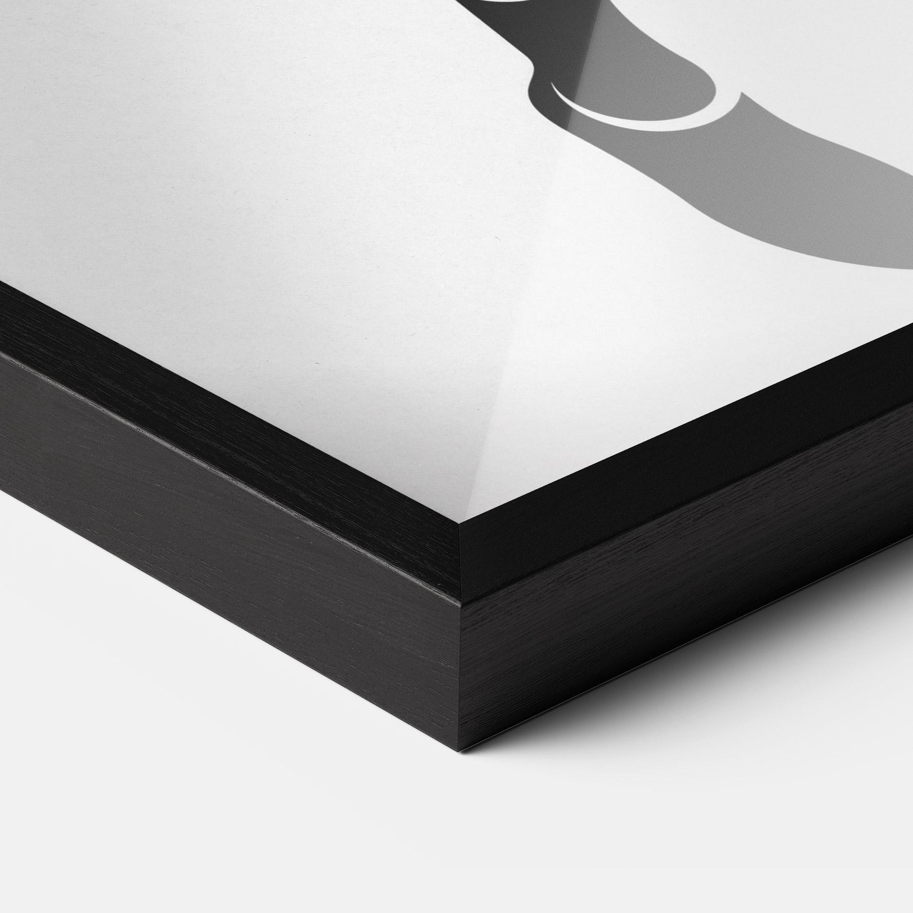 Gerahmte Poster Tennis Player Line mockup 3