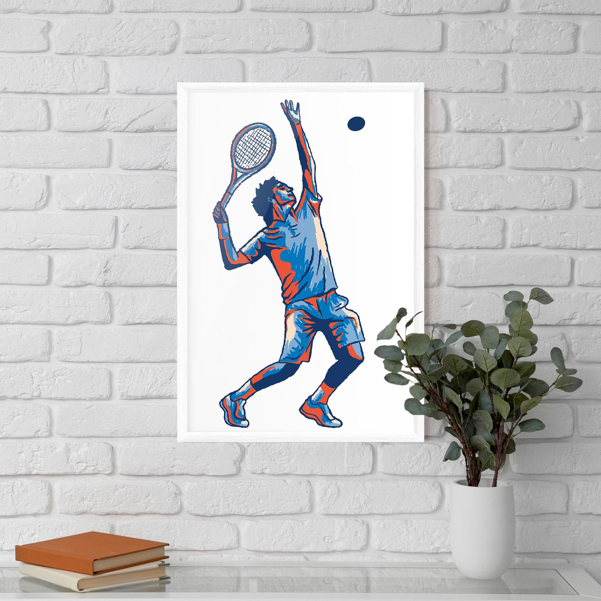 Gerahmte Poster Blue Red Tennis mockup 5