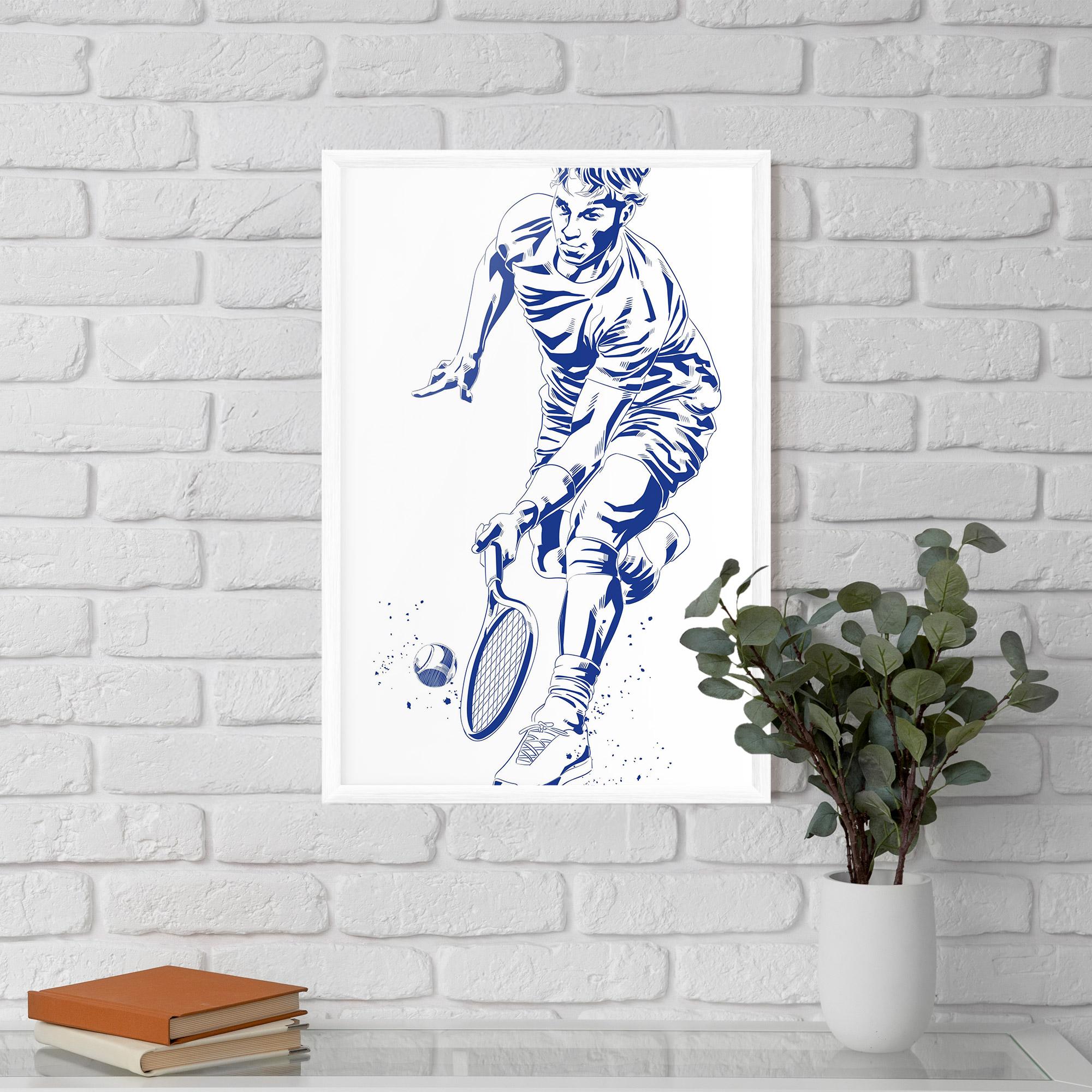 Gerahmte Poster Blue Tennis mockup 5