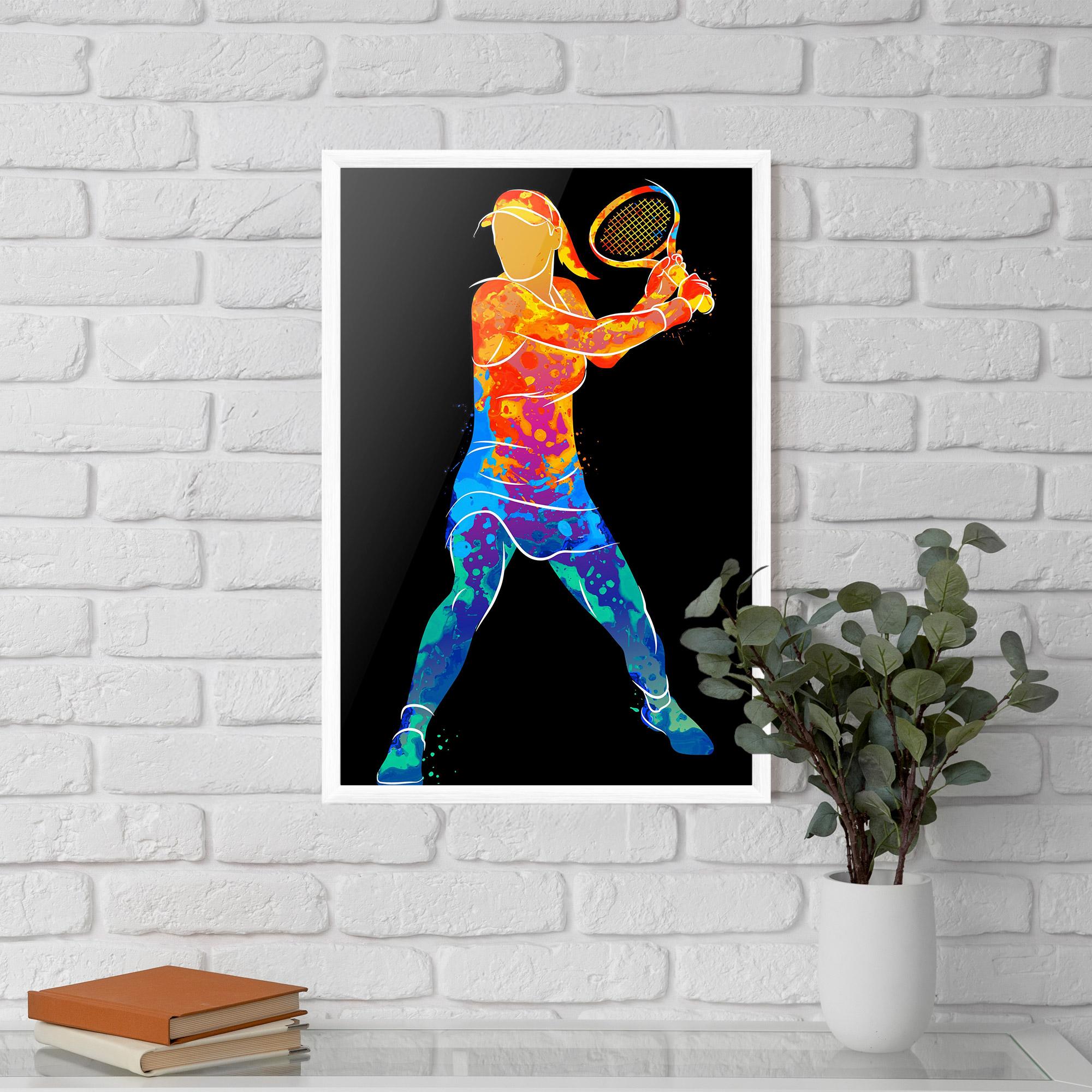 Gerahmte Poster Green Orange Tennis mockup 5