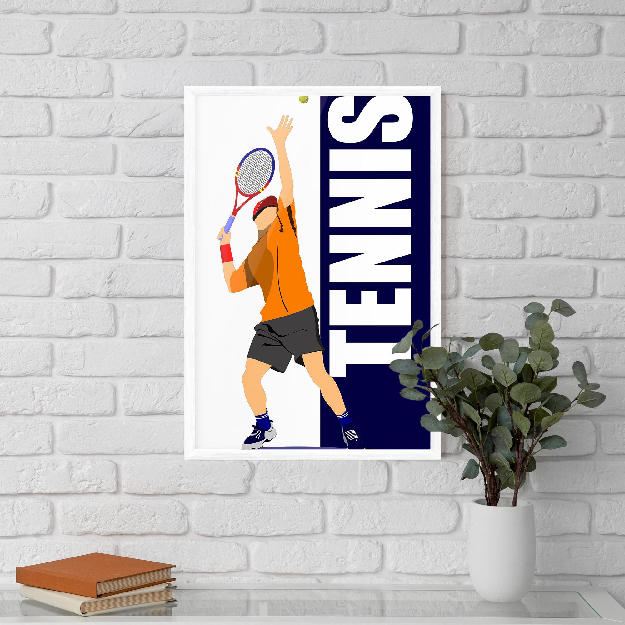 Gerahmte Poster Orange Tennis Player mockup 5
