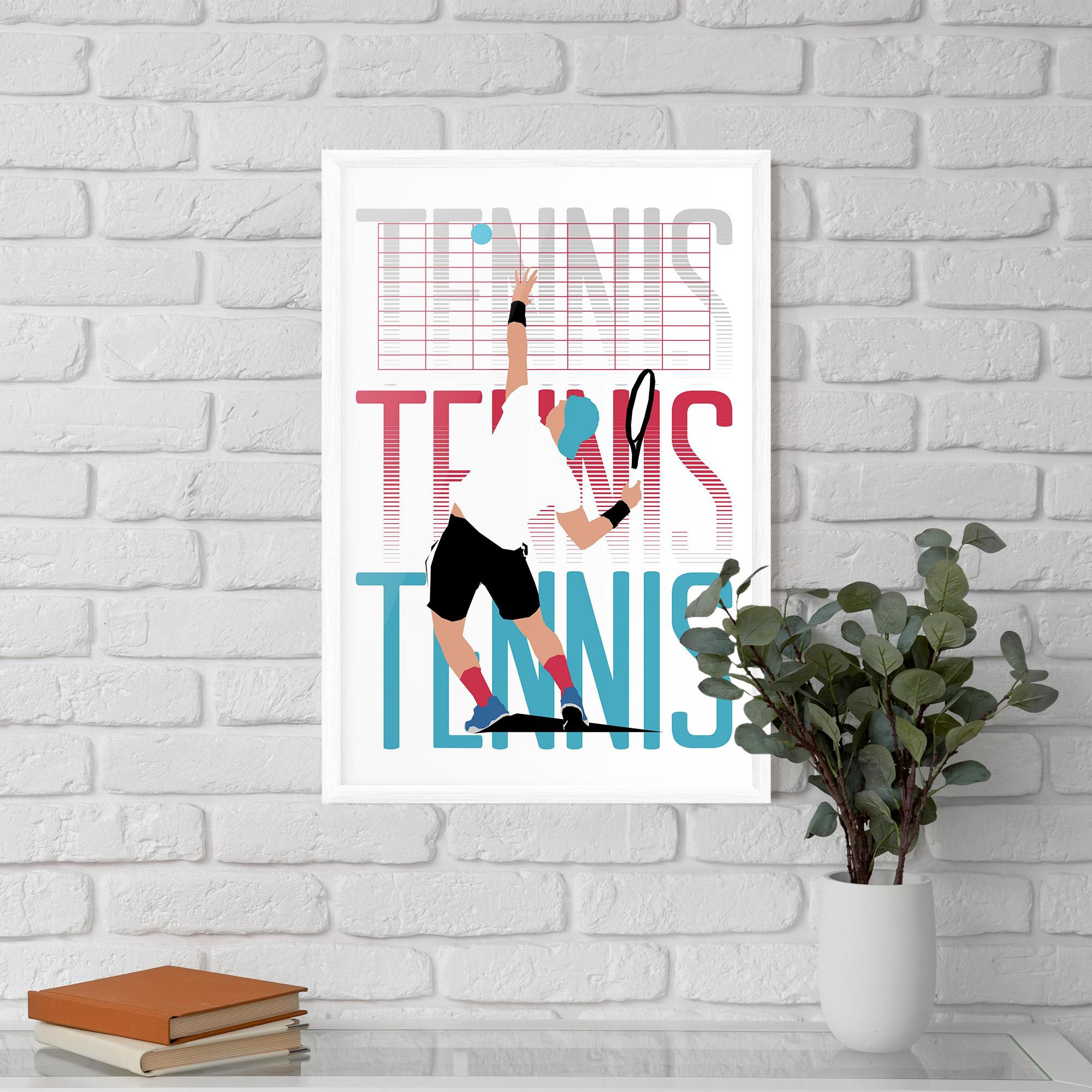 Gerahmte Poster Tennis Ball Jump mockup 5