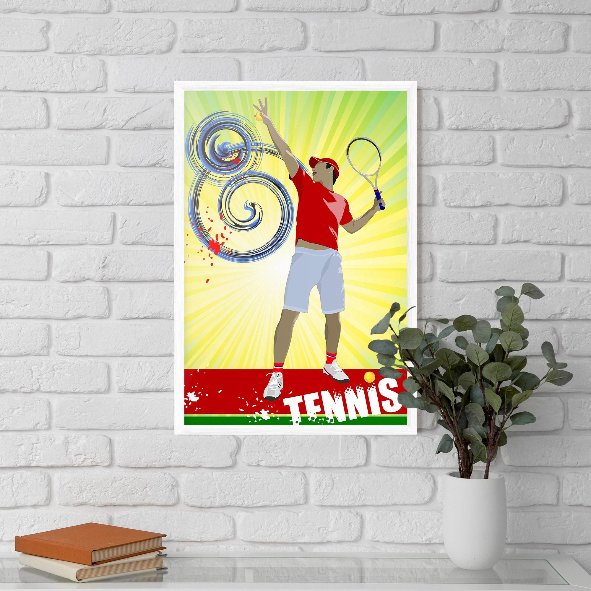 Gerahmte Poster Tennis Spiral mockup 5