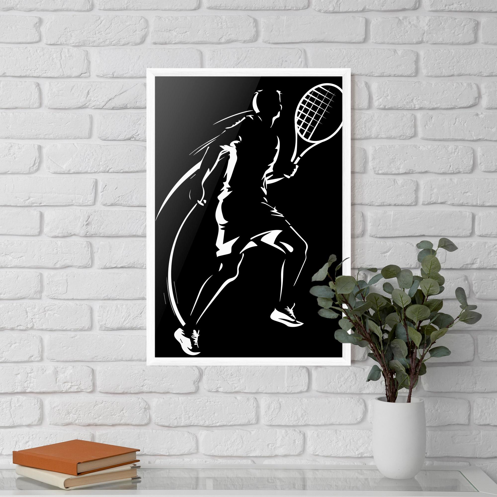 Gerahmte Poster White Line Tennis mockup 5