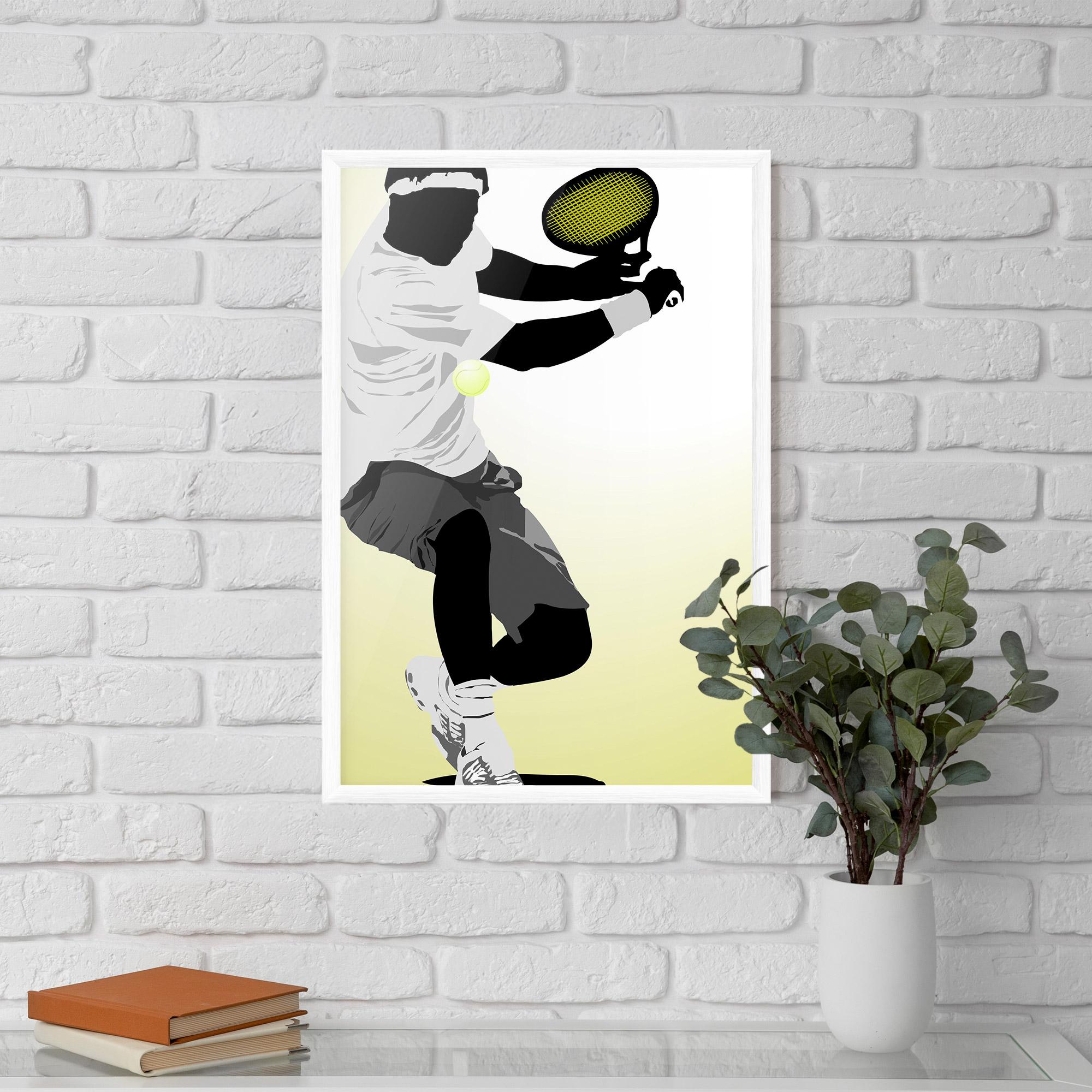 Gerahmte Poster Yellow Light Tennis mockup 5