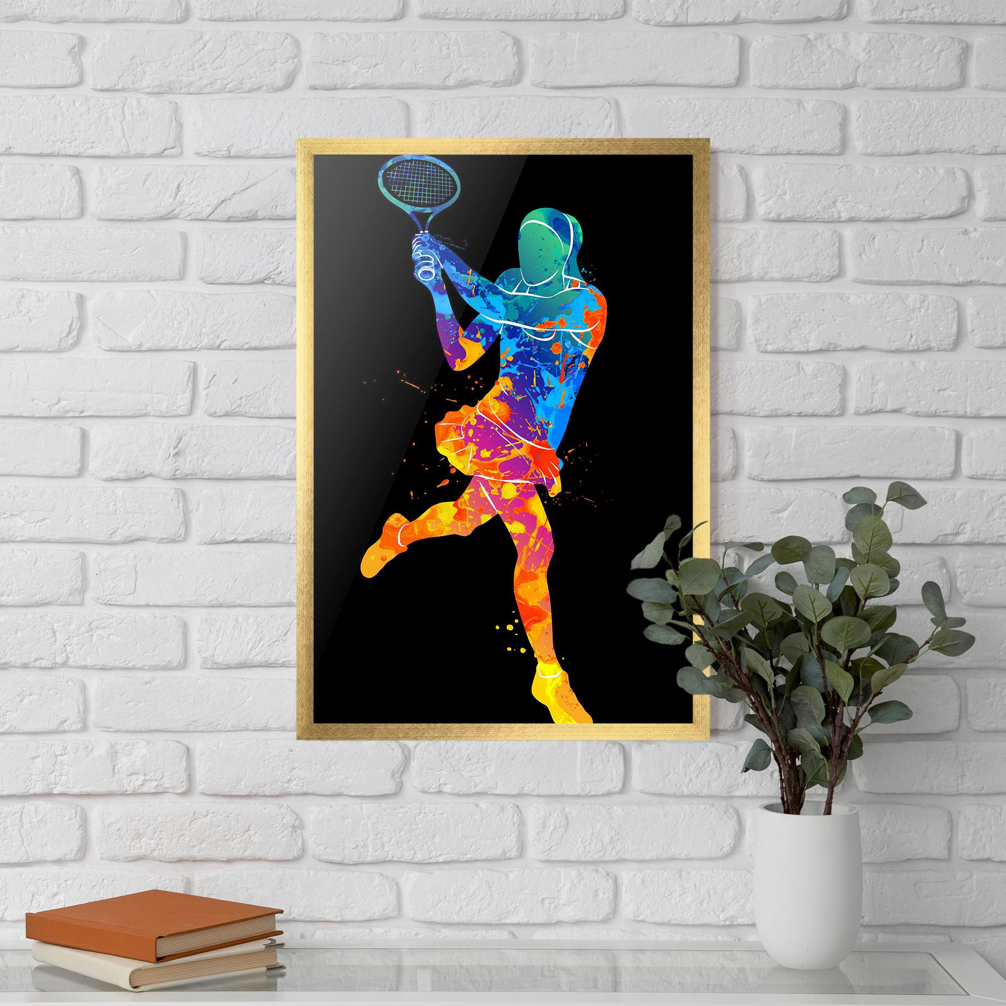 Gerahmte Poster Blue Orange Tennis mockup 5