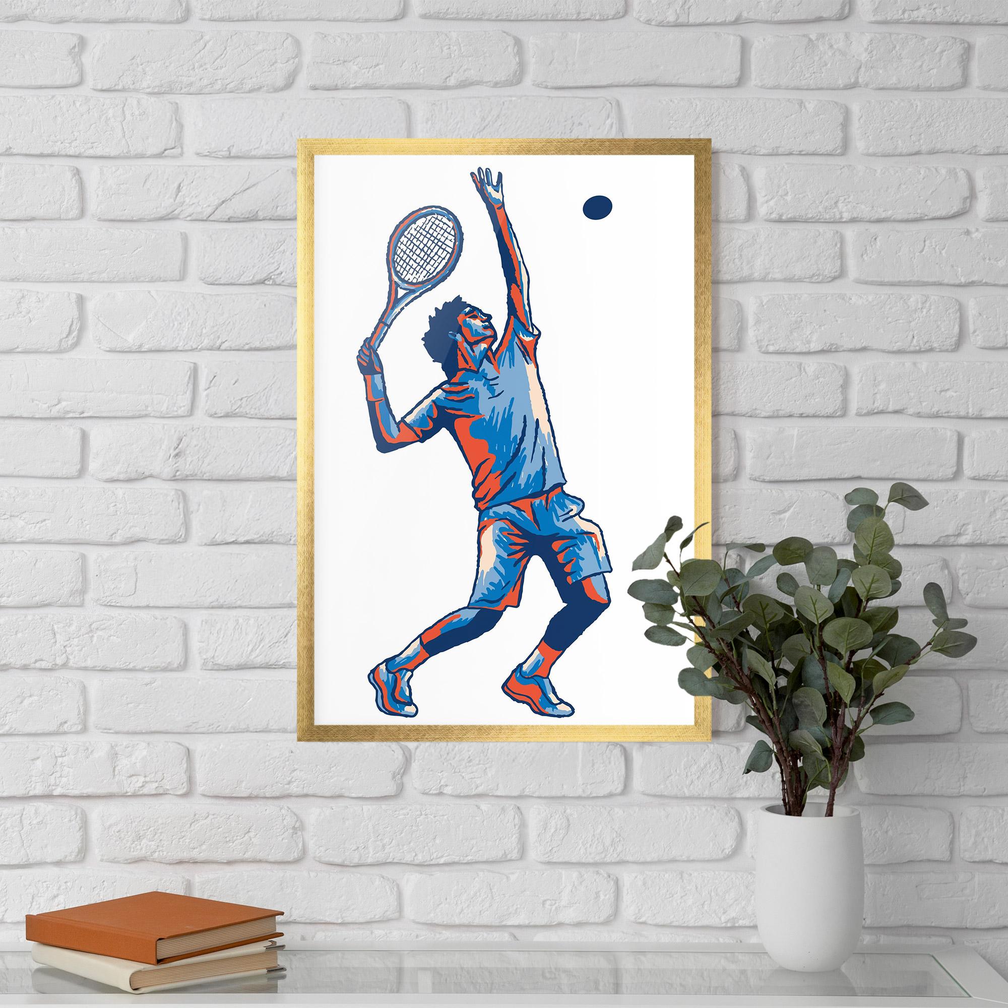 Gerahmte Poster Blue Red Tennis mockup 5