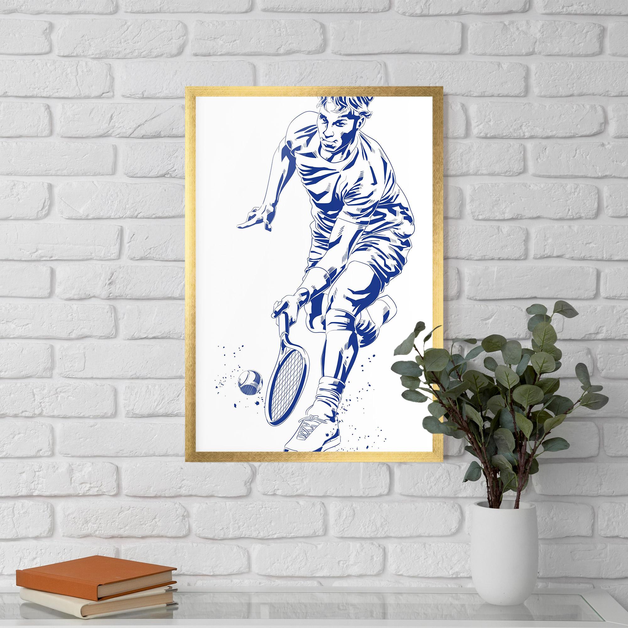 Gerahmte Poster Blue Tennis mockup 5