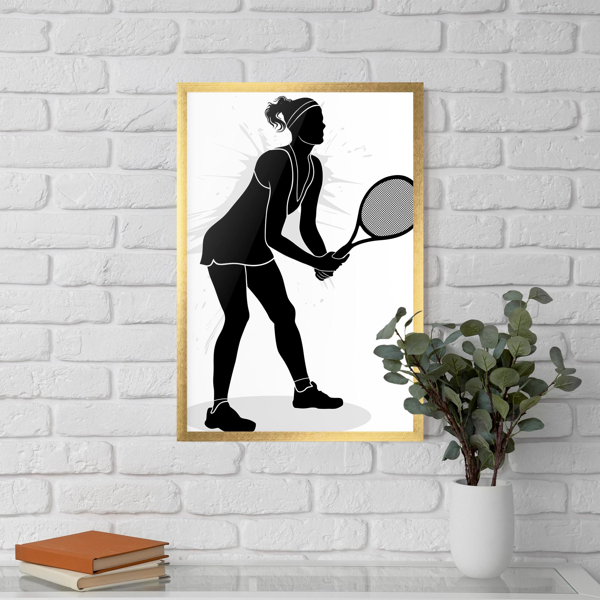 Gerahmte Poster Female Tennis Player mockup 5