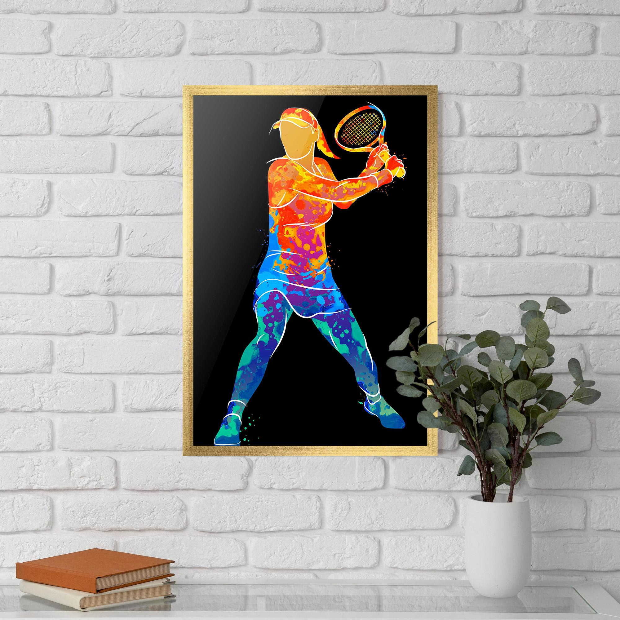 Gerahmte Poster Green Orange Tennis mockup 5