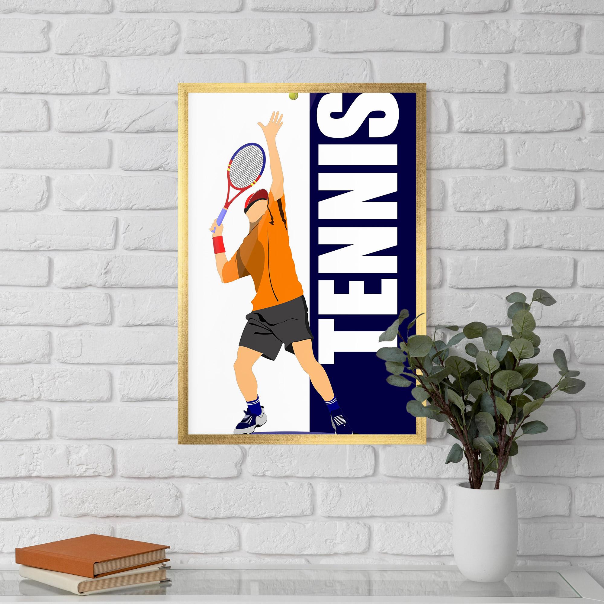 Gerahmte Poster Orange Tennis Player mockup 5