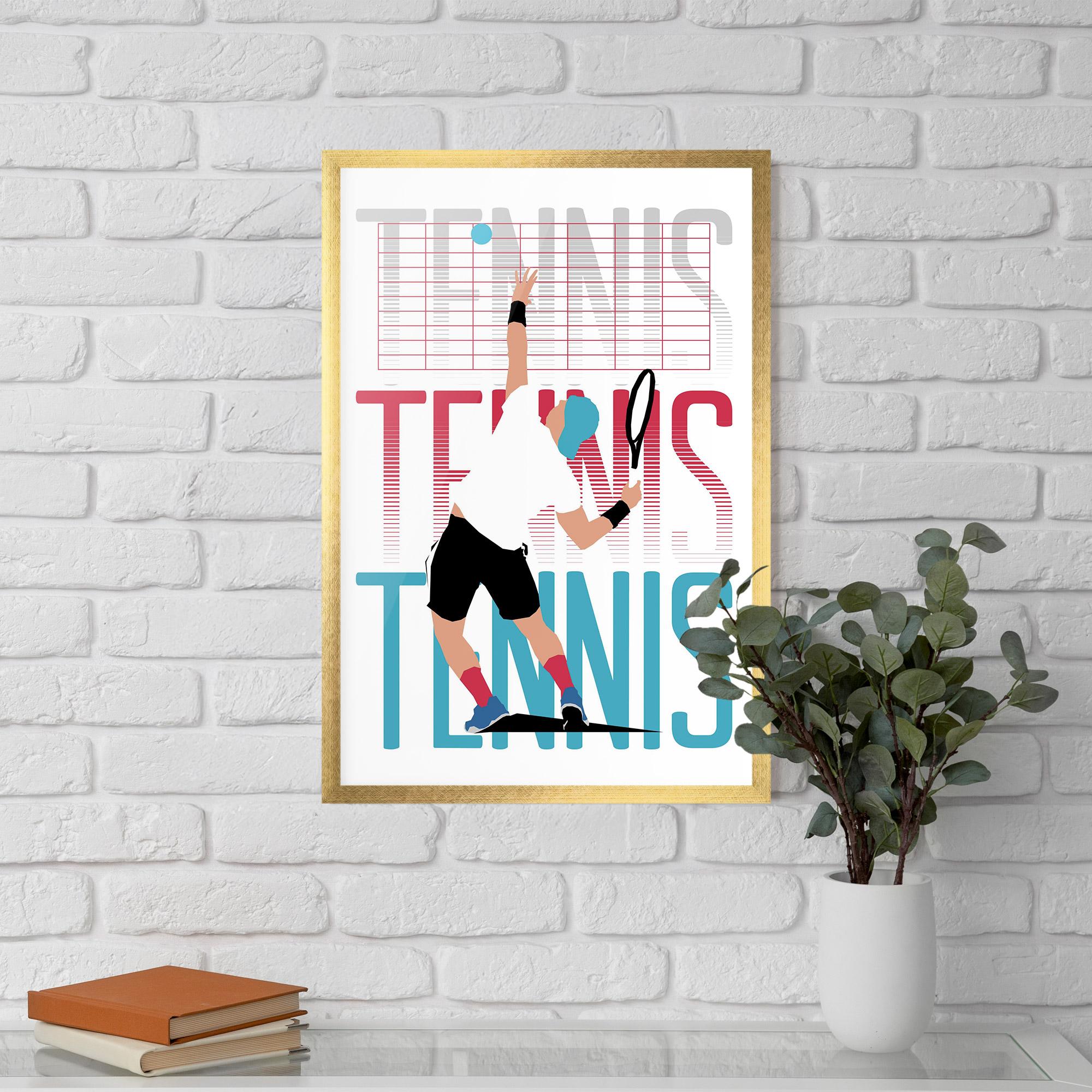 Gerahmte Poster Tennis Ball Jump mockup 5