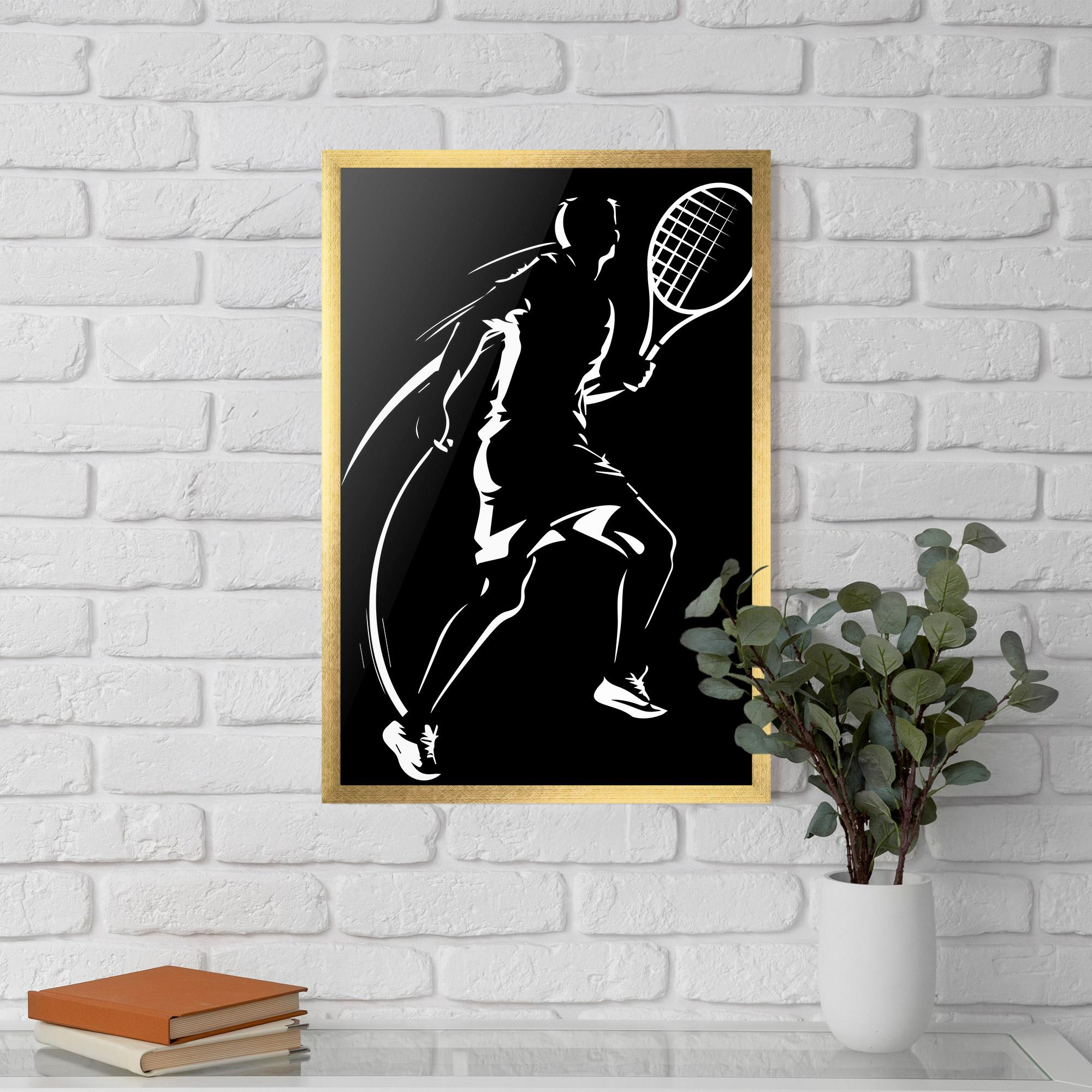 Gerahmte Poster White Line Tennis mockup 5