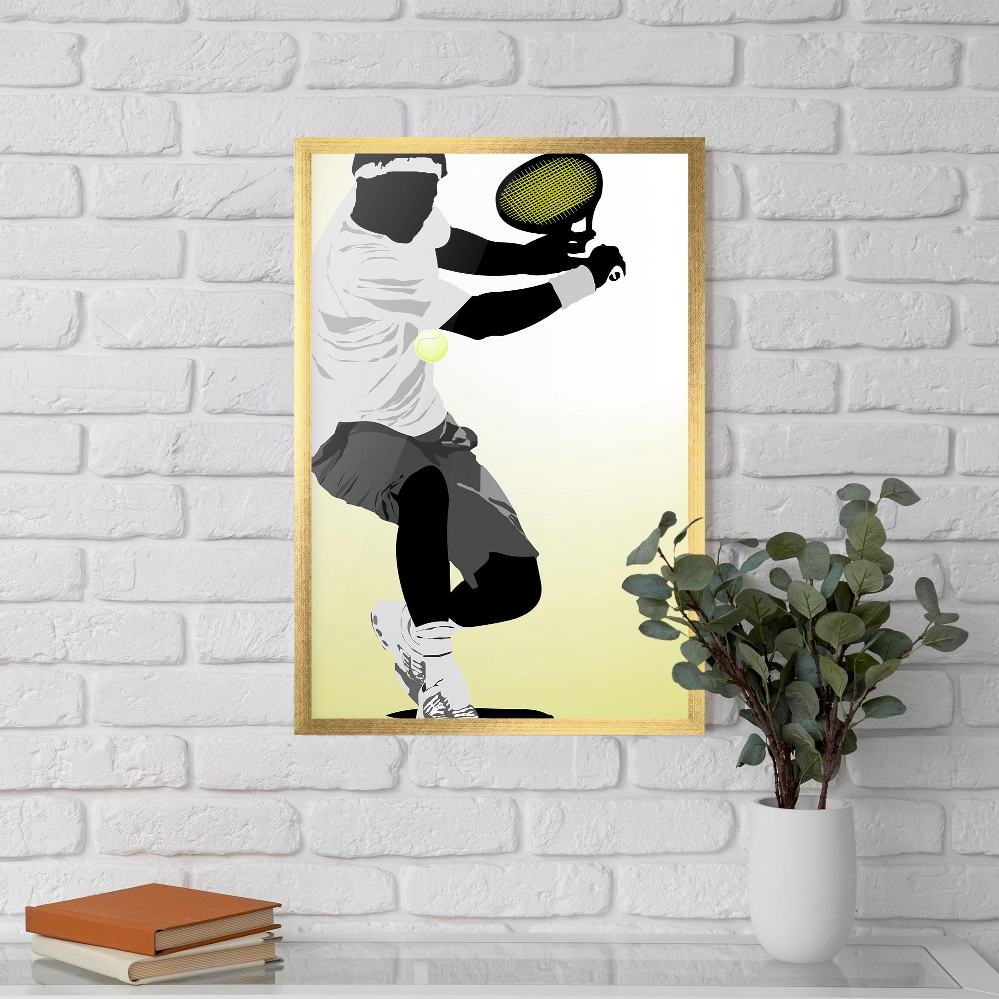 Gerahmte Poster Yellow Light Tennis mockup 5