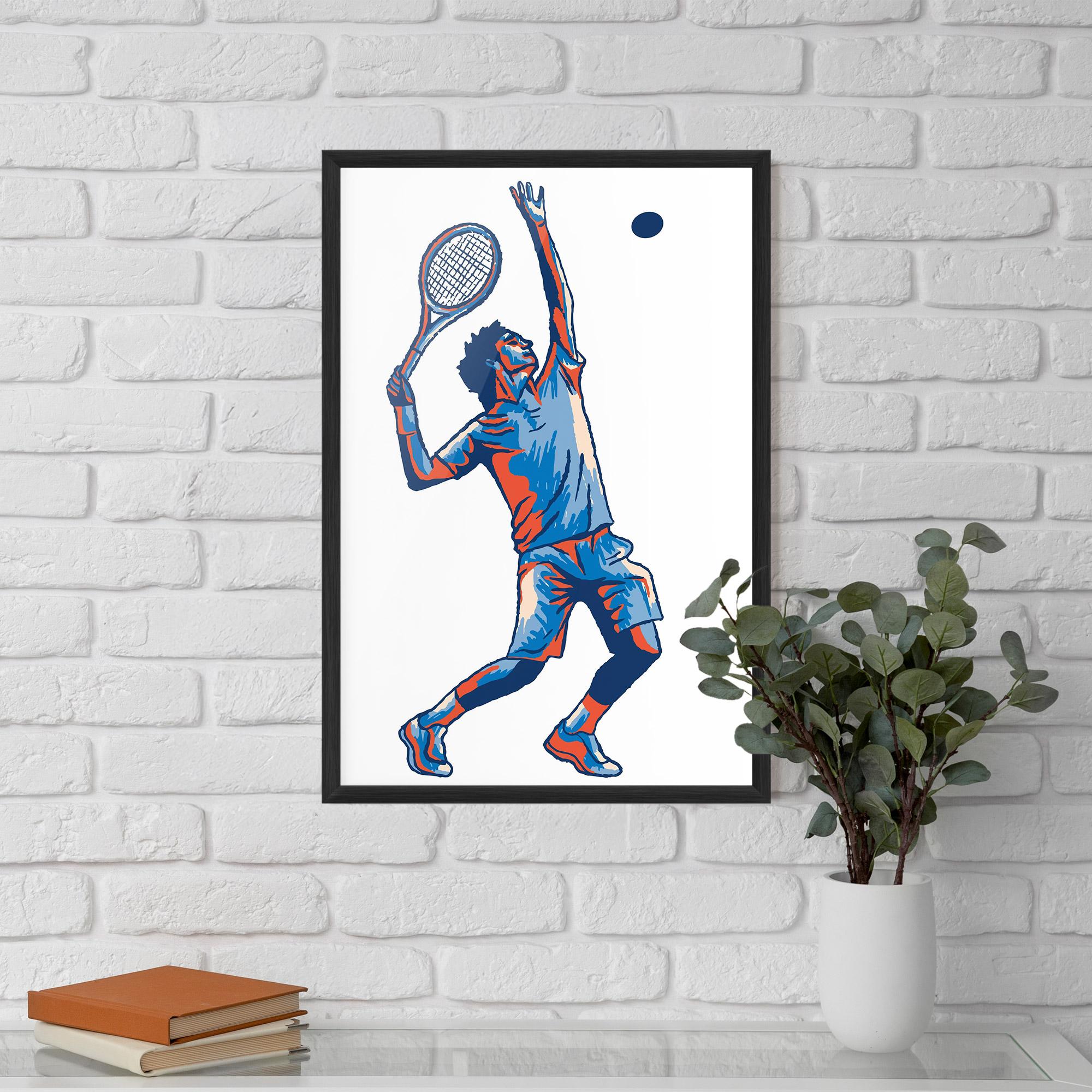 Gerahmte Poster Blue Red Tennis mockup 5
