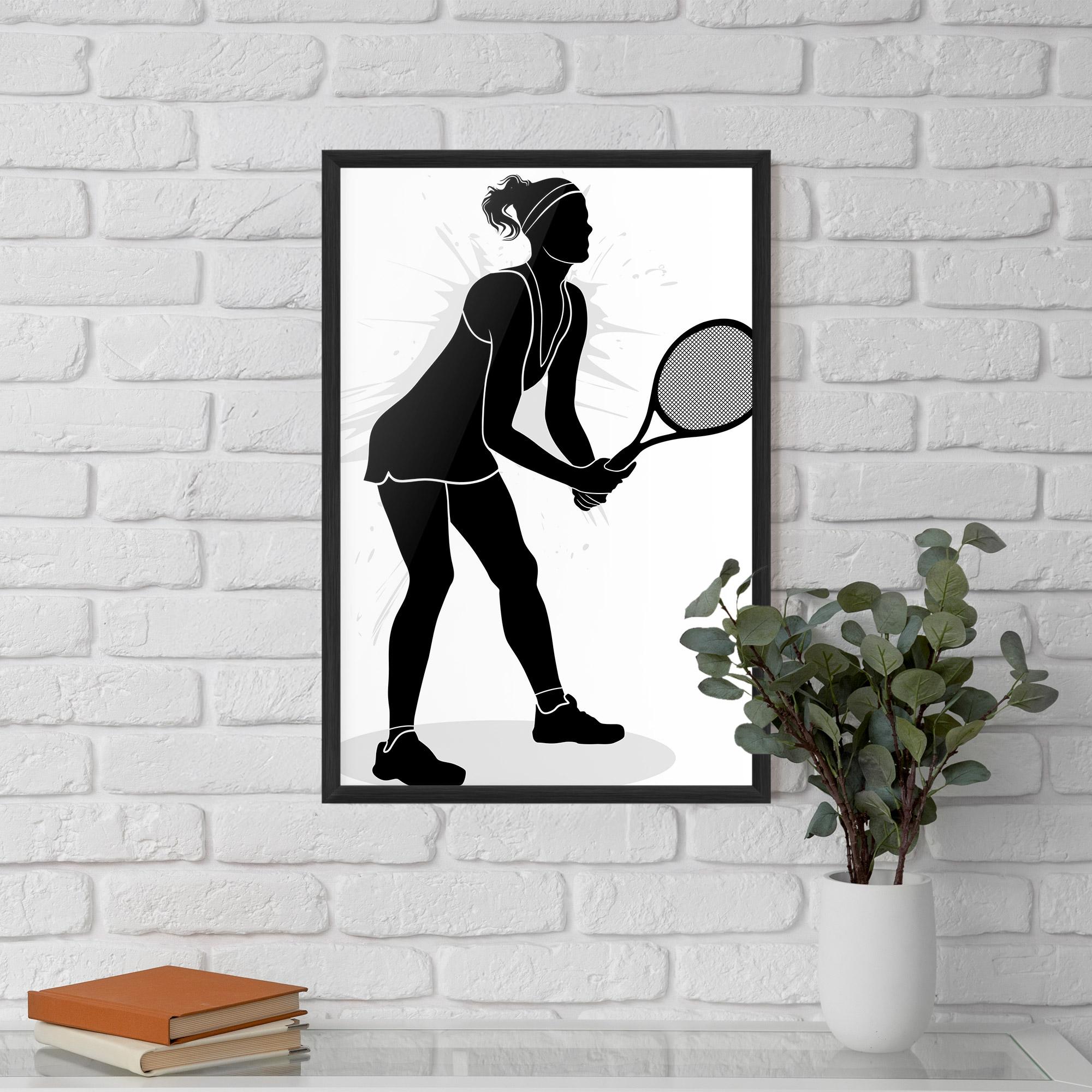 Gerahmte Poster Female Tennis Player mockup 5