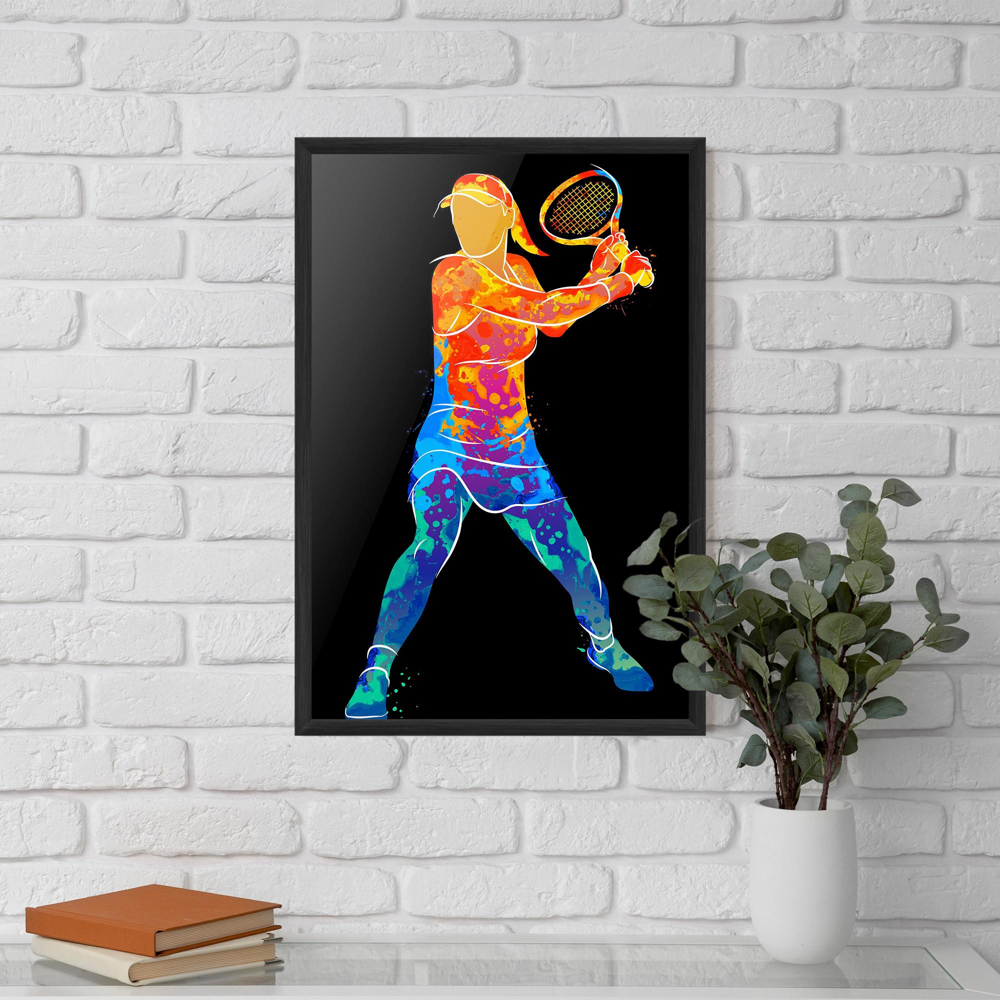 Gerahmte Poster Green Orange Tennis mockup 5