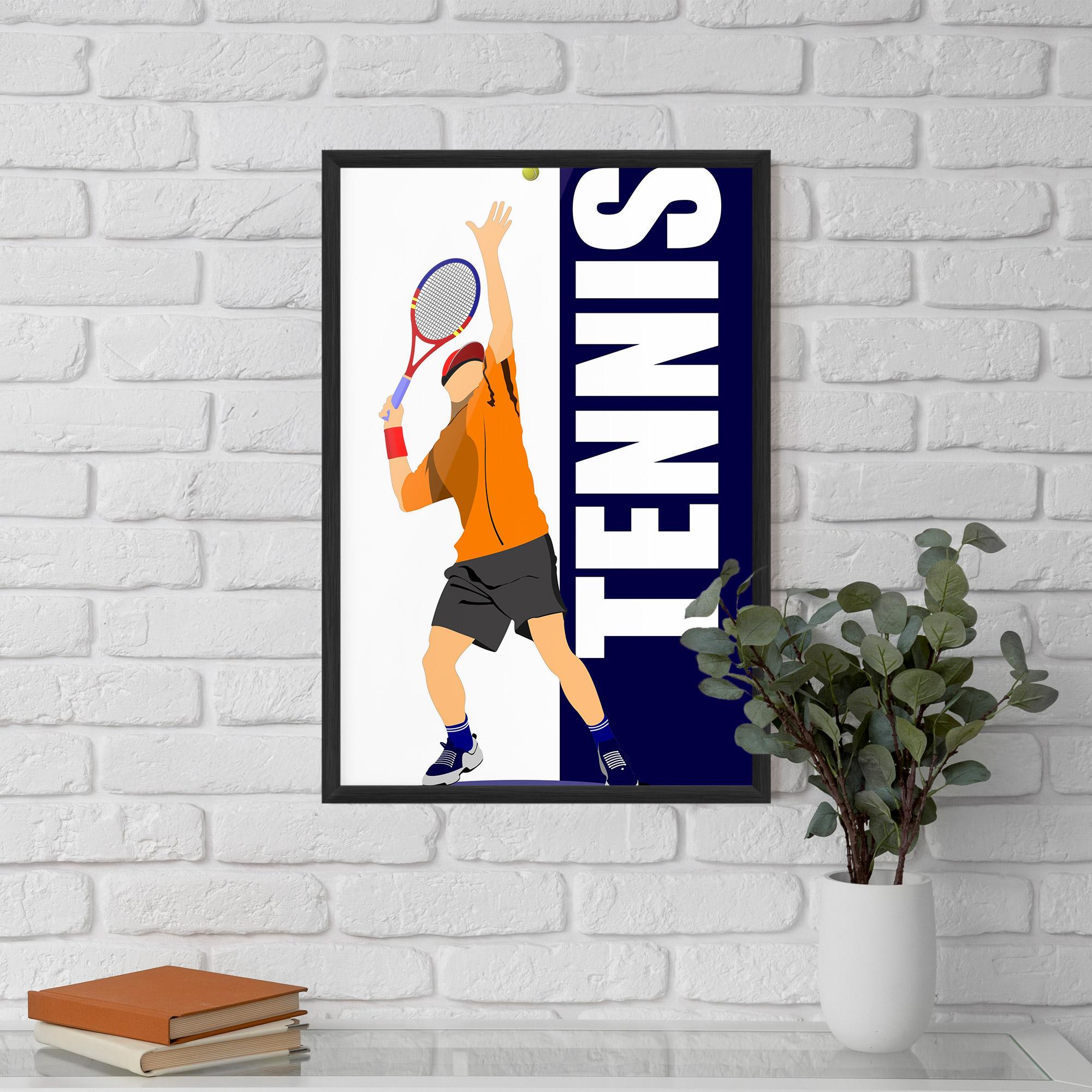 Gerahmte Poster Orange Tennis Player mockup 5