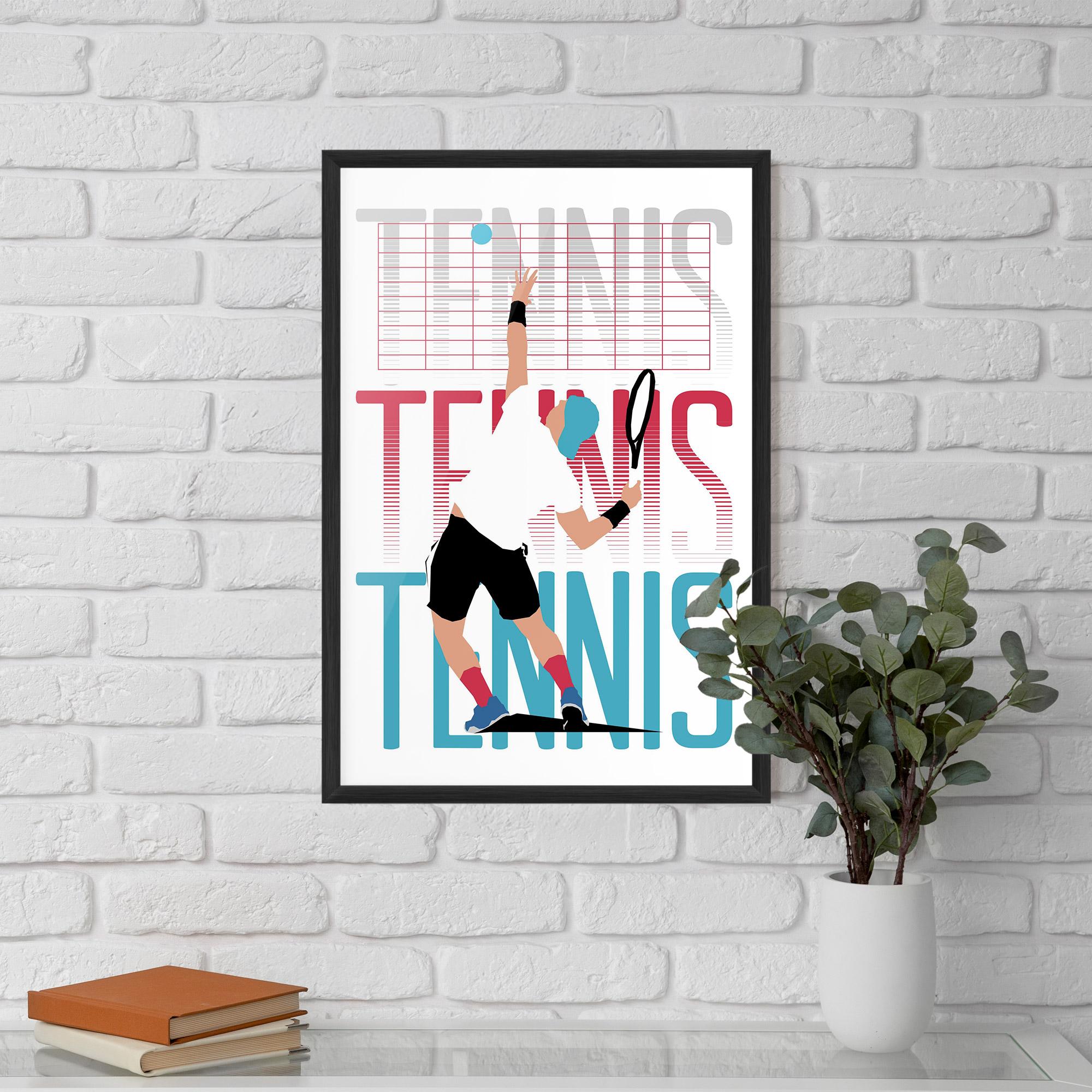 Gerahmte Poster Tennis Ball Jump mockup 5