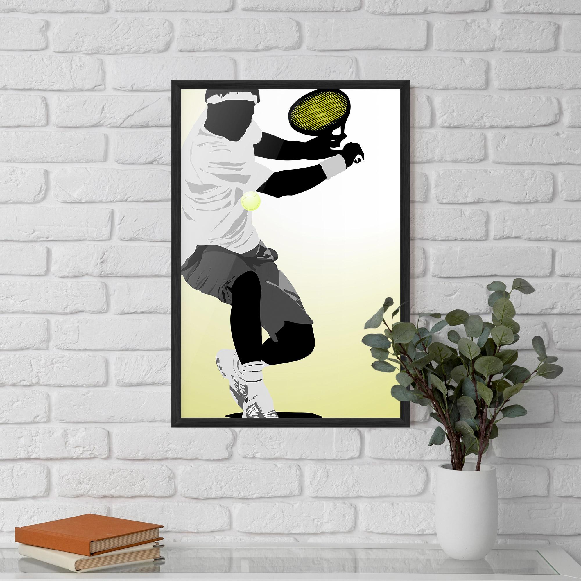 Gerahmte Poster Yellow Light Tennis mockup 5