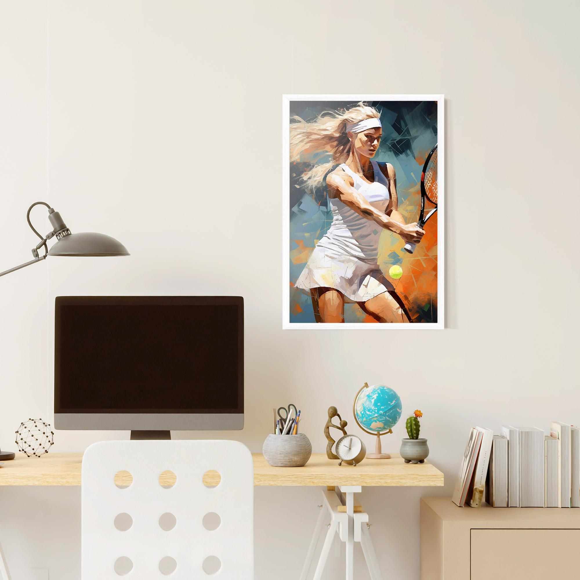 Gerahmte Poster Blonde Tennis Girl mockup 6