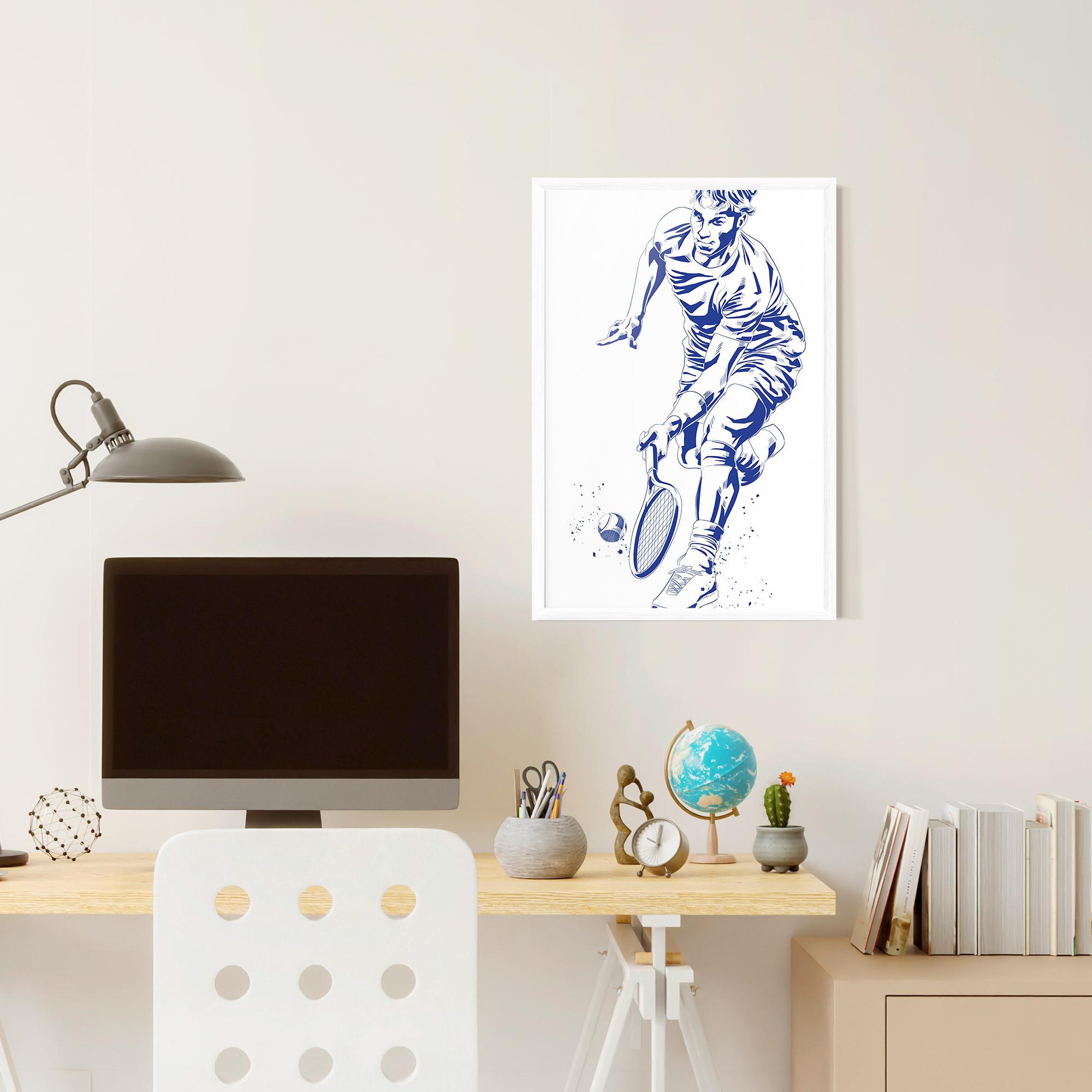 Gerahmte Poster Blue Tennis mockup 6