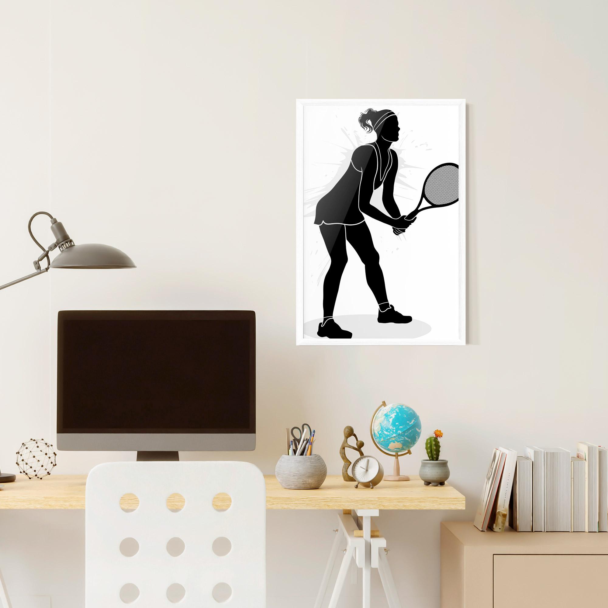 Gerahmte Poster Female Tennis Player mockup 6