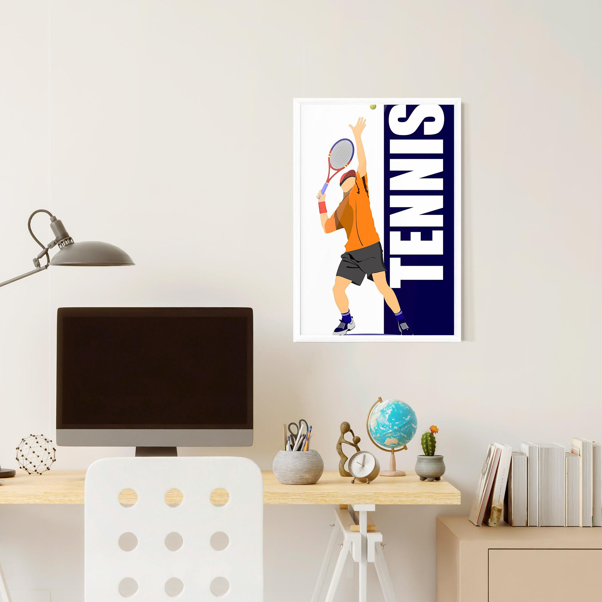 Gerahmte Poster Orange Tennis Player mockup 6