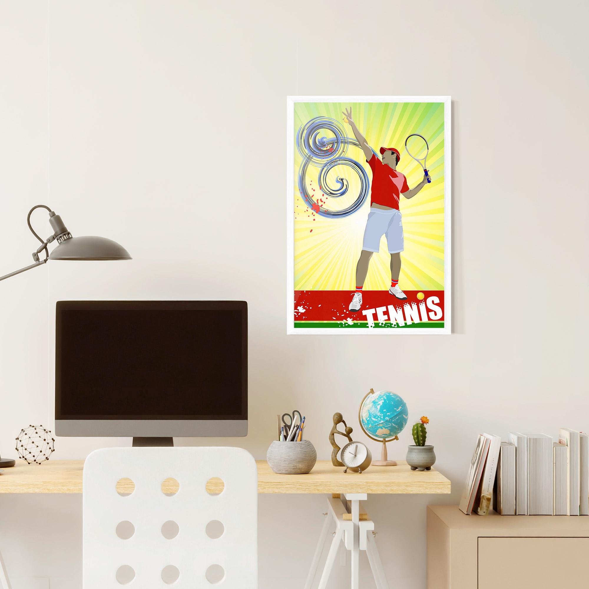 Gerahmte Poster Tennis Spiral mockup 6