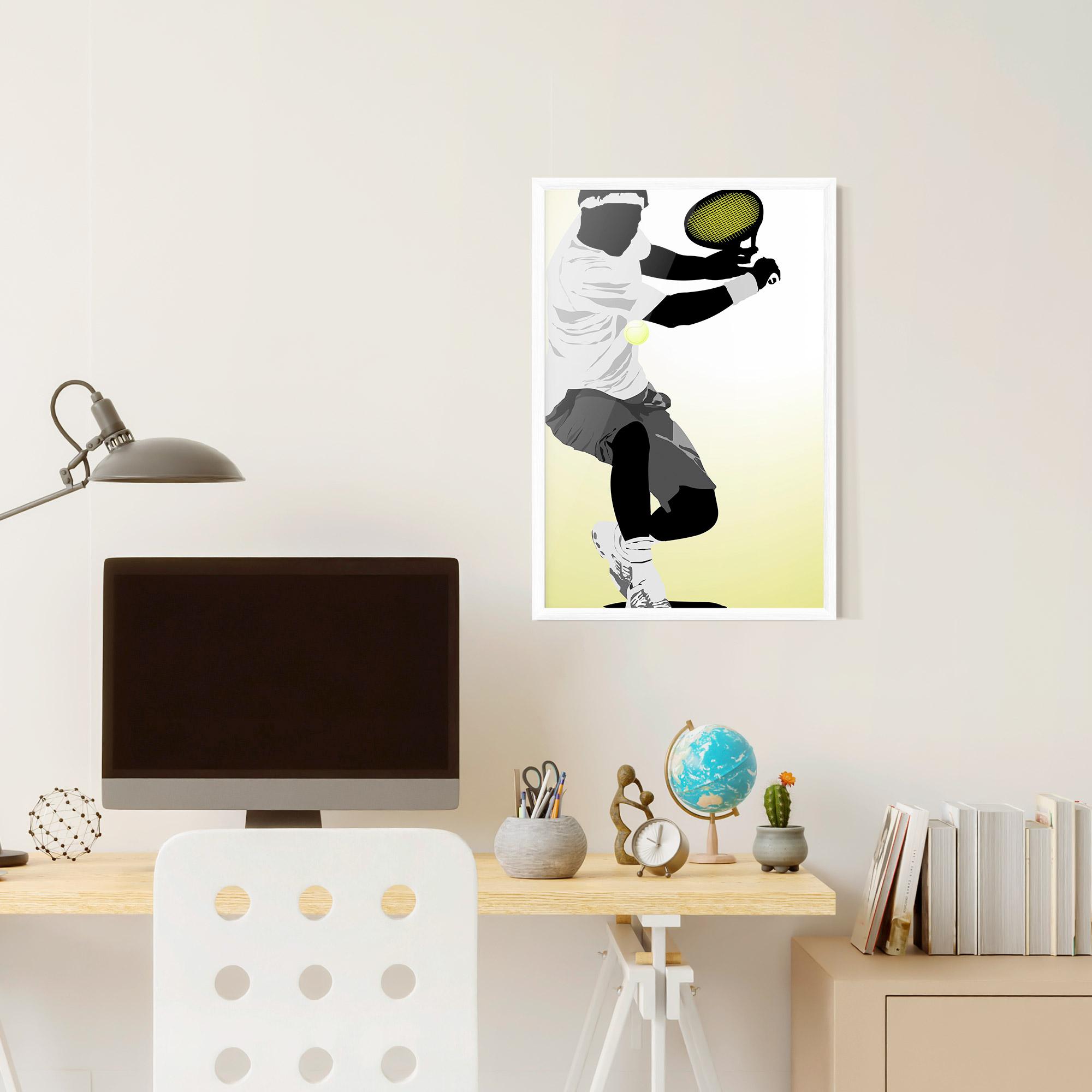 Gerahmte Poster Yellow Light Tennis mockup 6