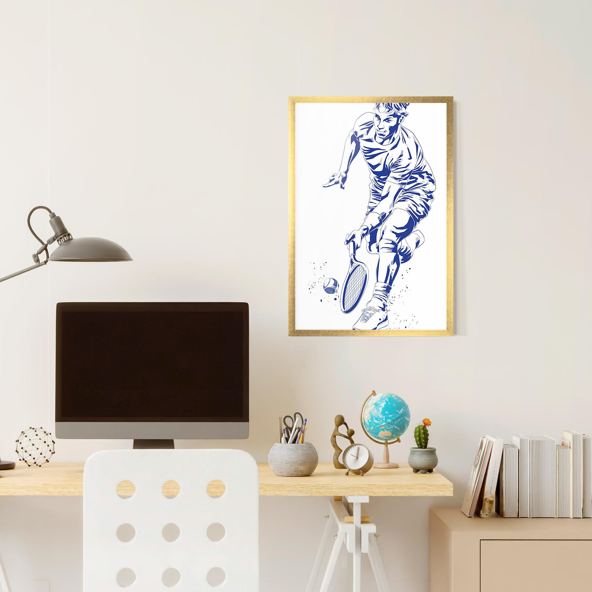 Gerahmte Poster Blue Tennis mockup 6