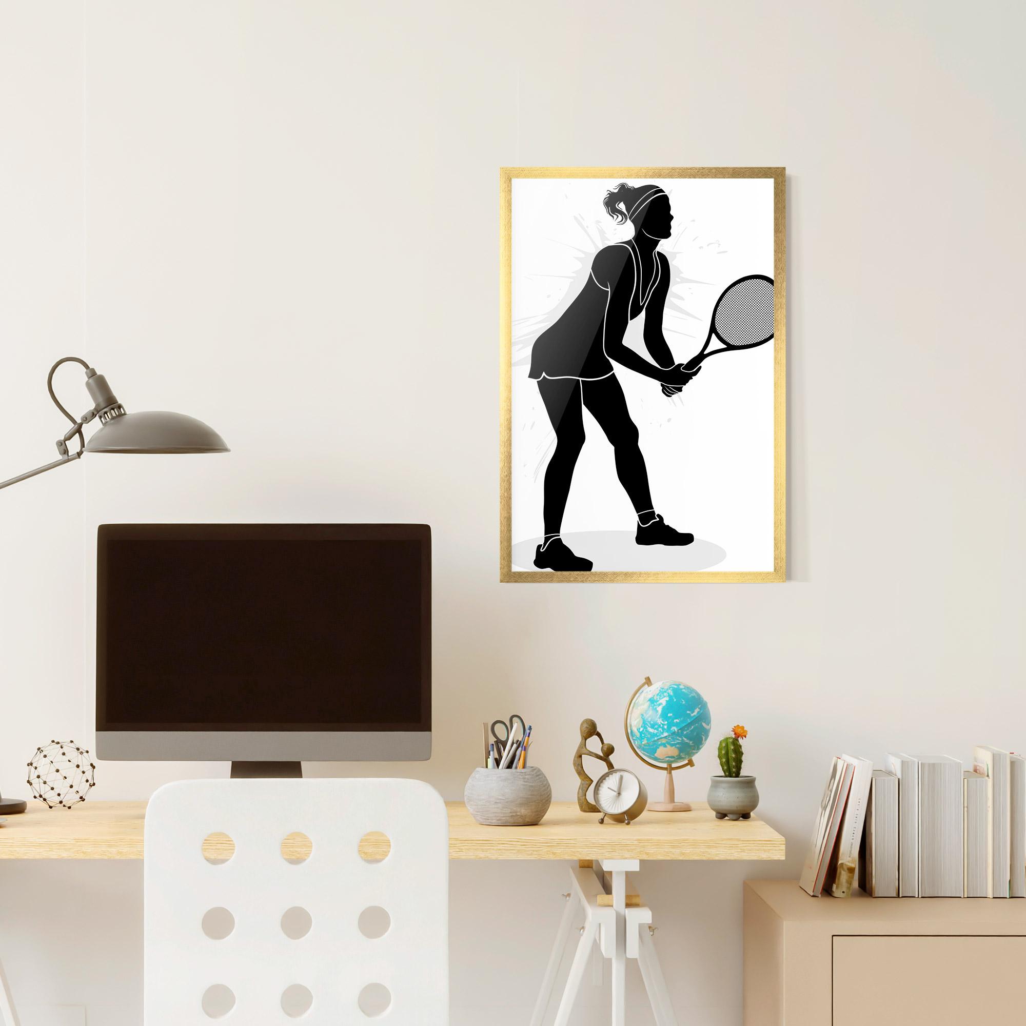 Gerahmte Poster Female Tennis Player mockup 6